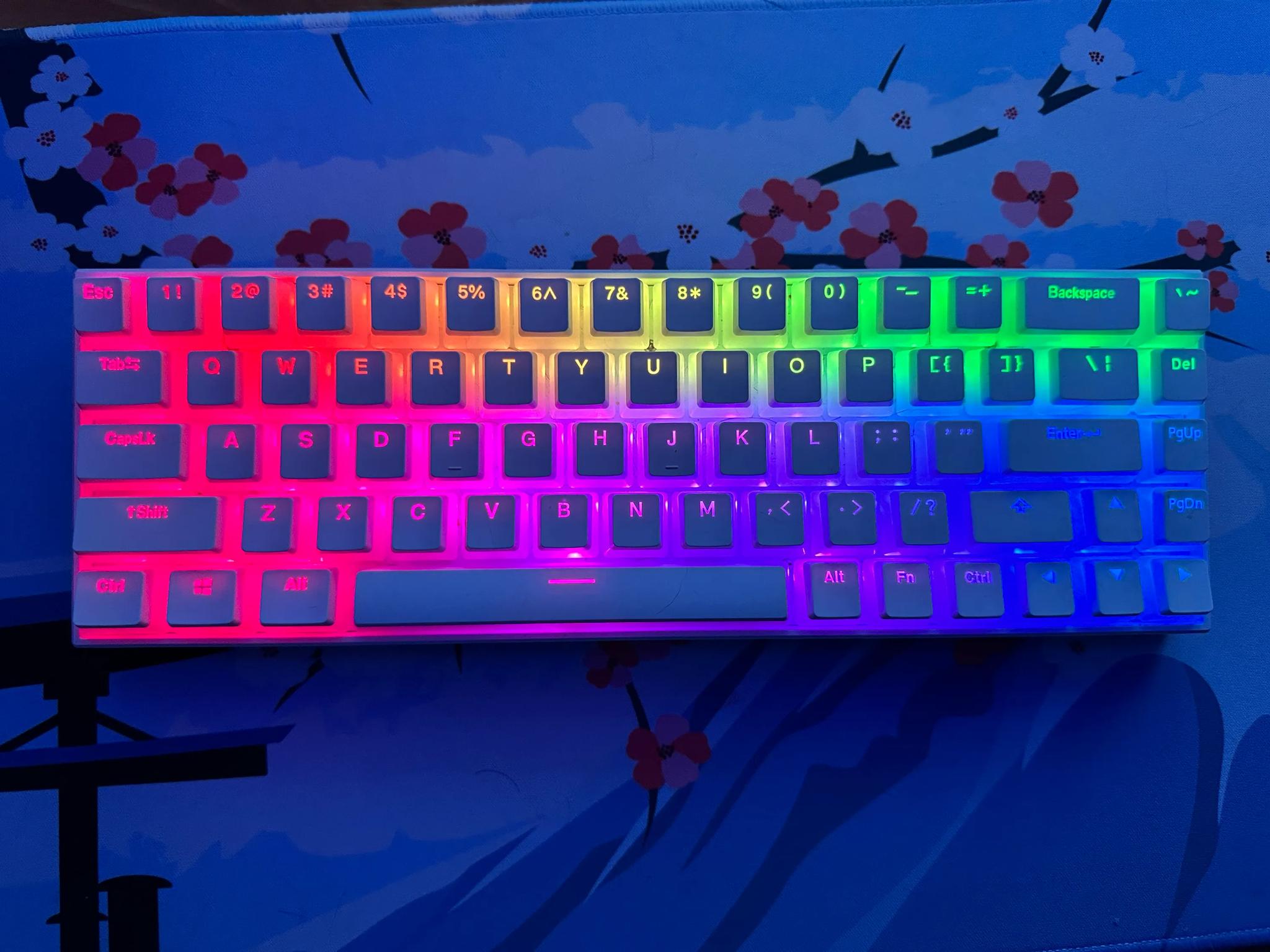 Wireless RGB Custom Keyboard - Kalih White switches, Hotswappable, USB-C, XVX Pudding Keycaps