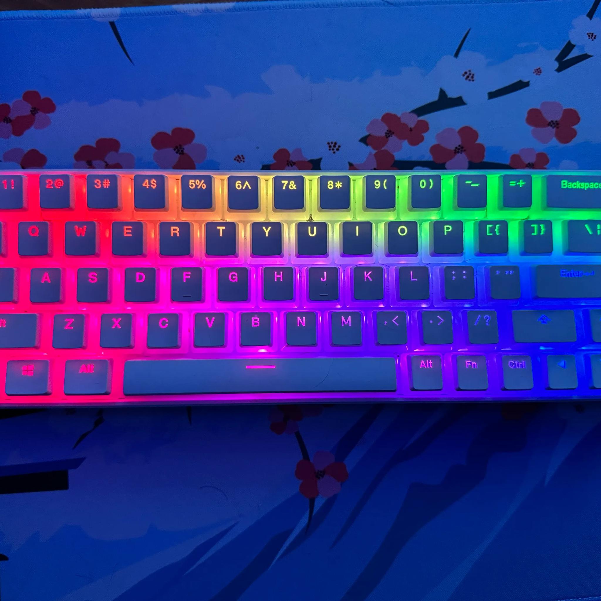 Wireless RGB Custom Keyboard - Kalih White switches, Hotswappable, USB-C, XVX Pudding Keycaps