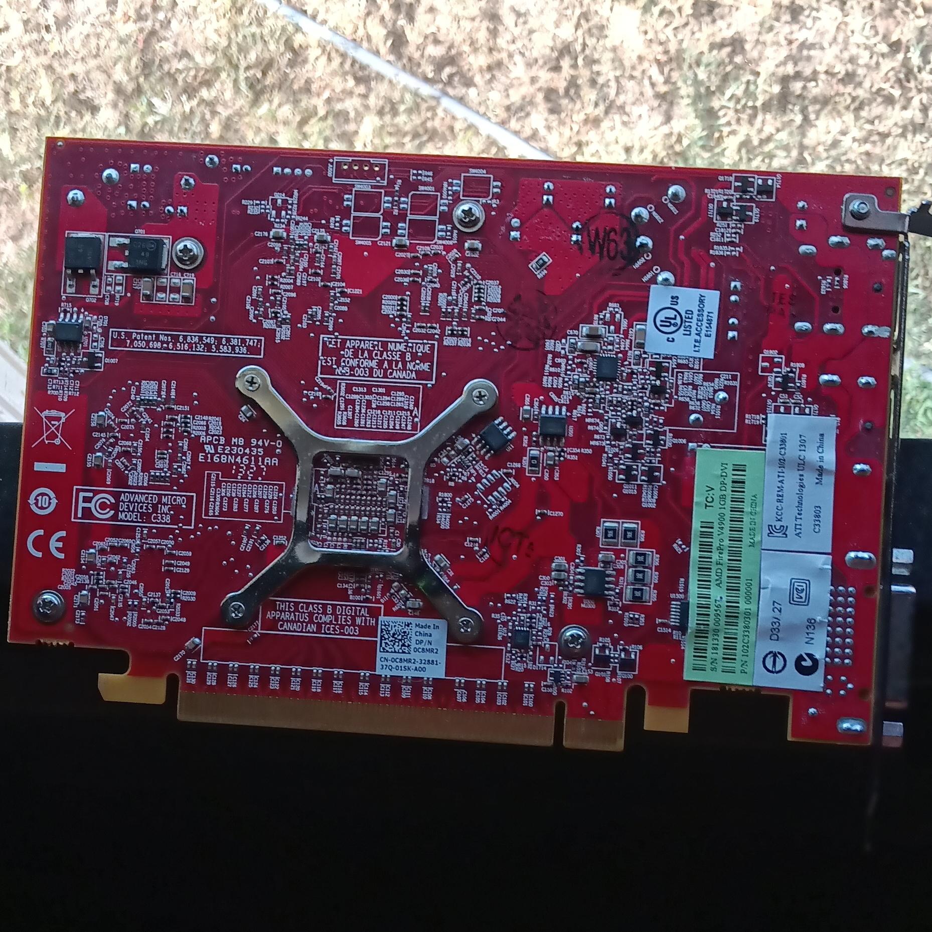 AMD FirePro V4900 GPU PCI Express x16 DisplayPort DVI Fan Heatsink