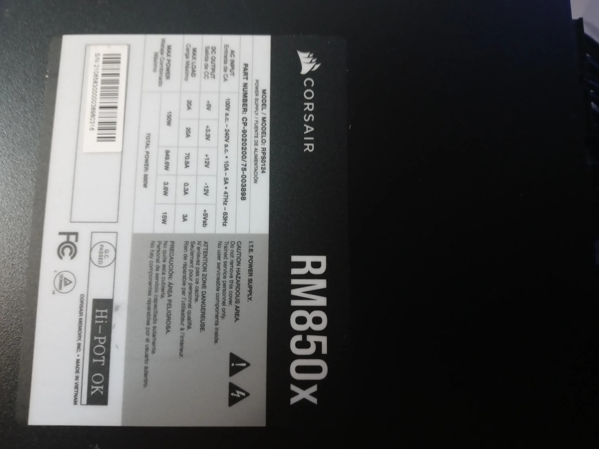 Corsair RM850x