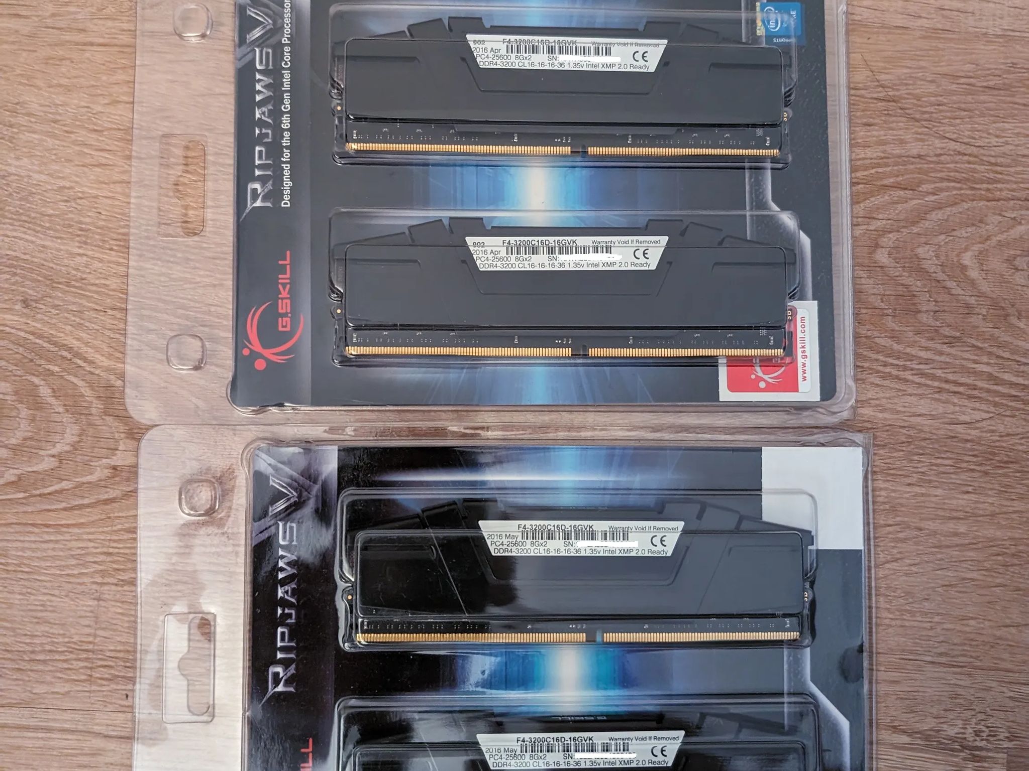 2x2 GSkill DDR4 3200