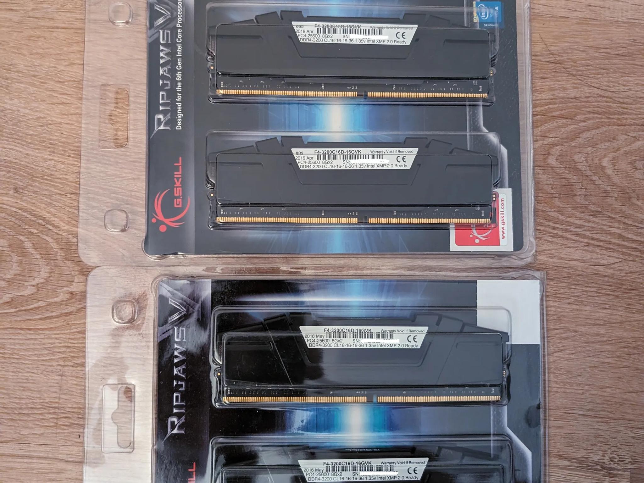 2x2 GSkill DDR4 3200