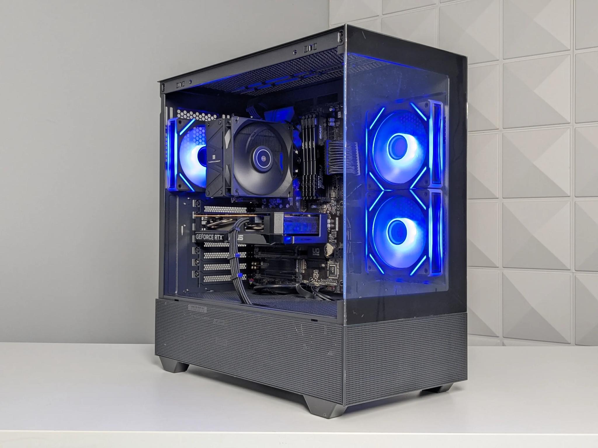 Black RGB Gaming PC - Ryzen 5 5500 - RTX 5060