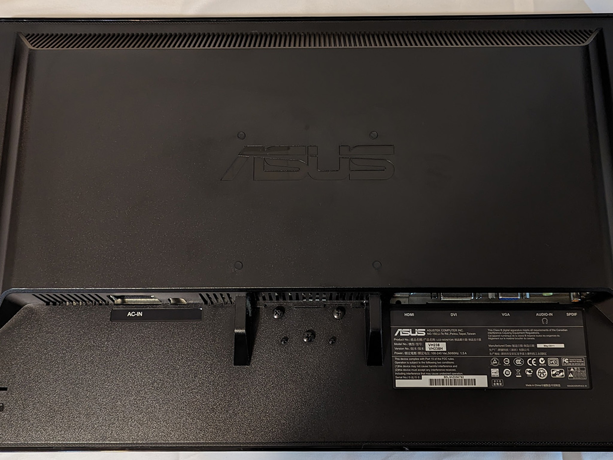 ASUS VH238H Budget Gaming Monitor 1920x1080@60Hz HDMI, DVI, VGA D-Sub inputs