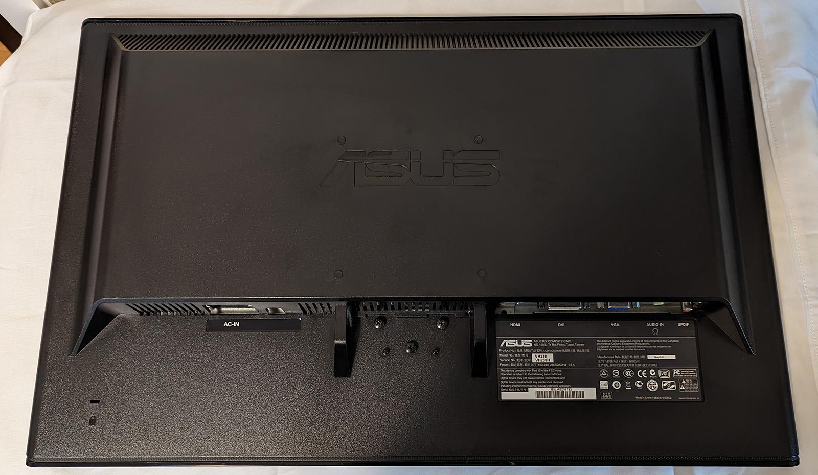 ASUS VH238H Budget Gaming Monitor 1920x1080@60Hz HDMI, DVI, VGA D-Sub inputs