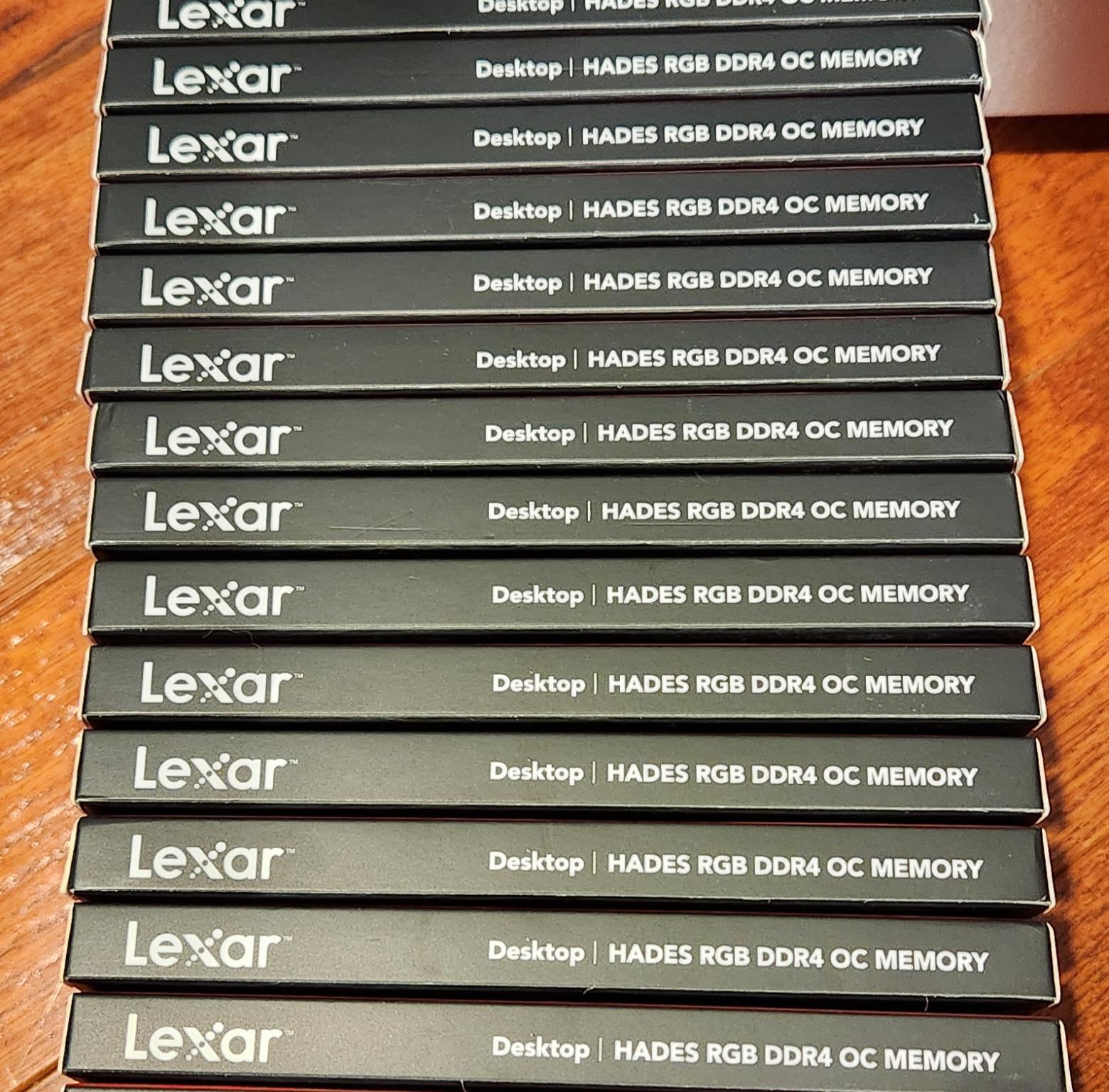 FOUR KITS - 2x8GB DDR4 @ 3600C18 (Lexar Hades RGB) - BNIB