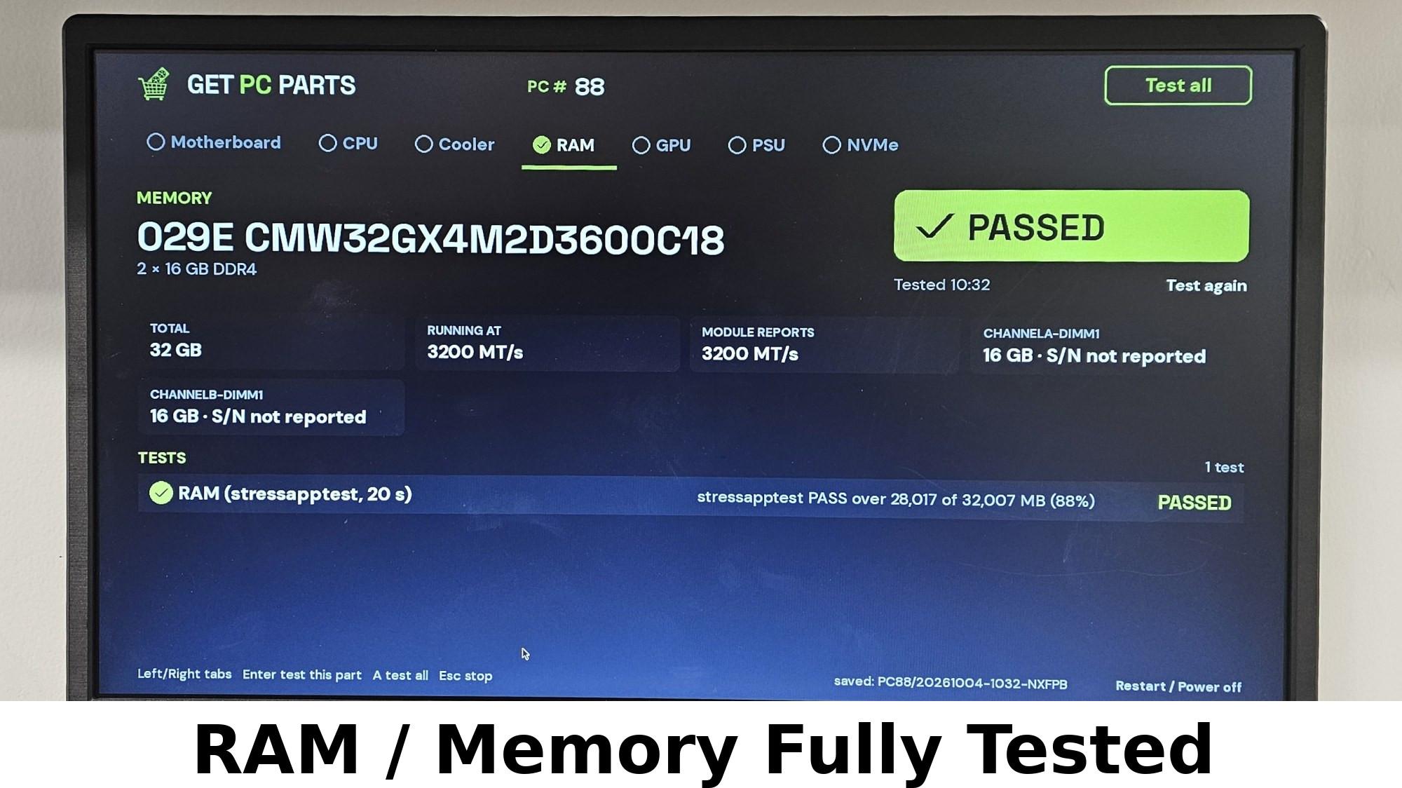 32GB DDR4 (2x16GB) CL18 3600MT/s Corsair Vengeance RGB PRO