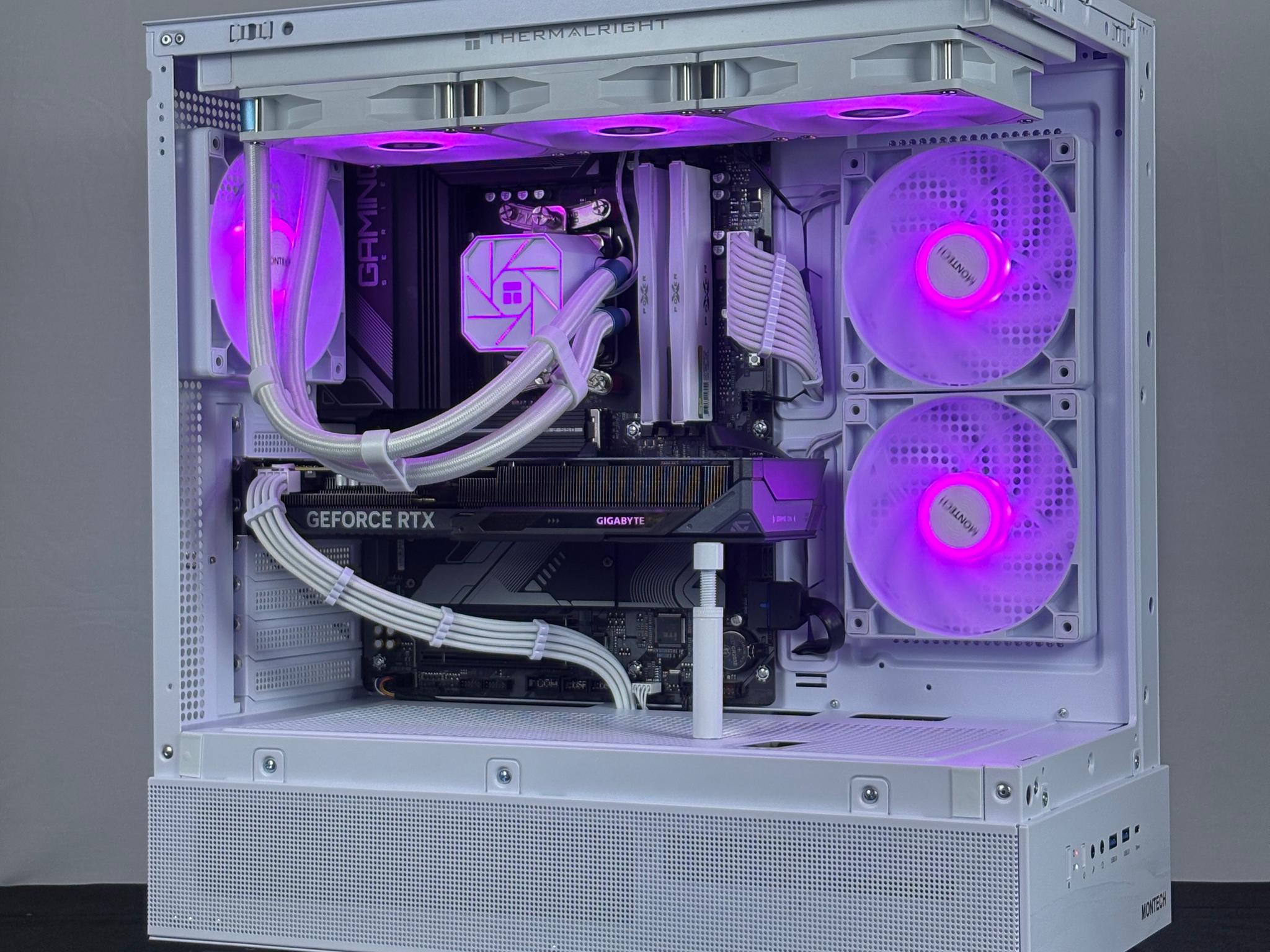 🤍 White RTX 5060 + Ryzen 5 PC | 32GB DDR5 | Full ARGB Control | WiFi + BT