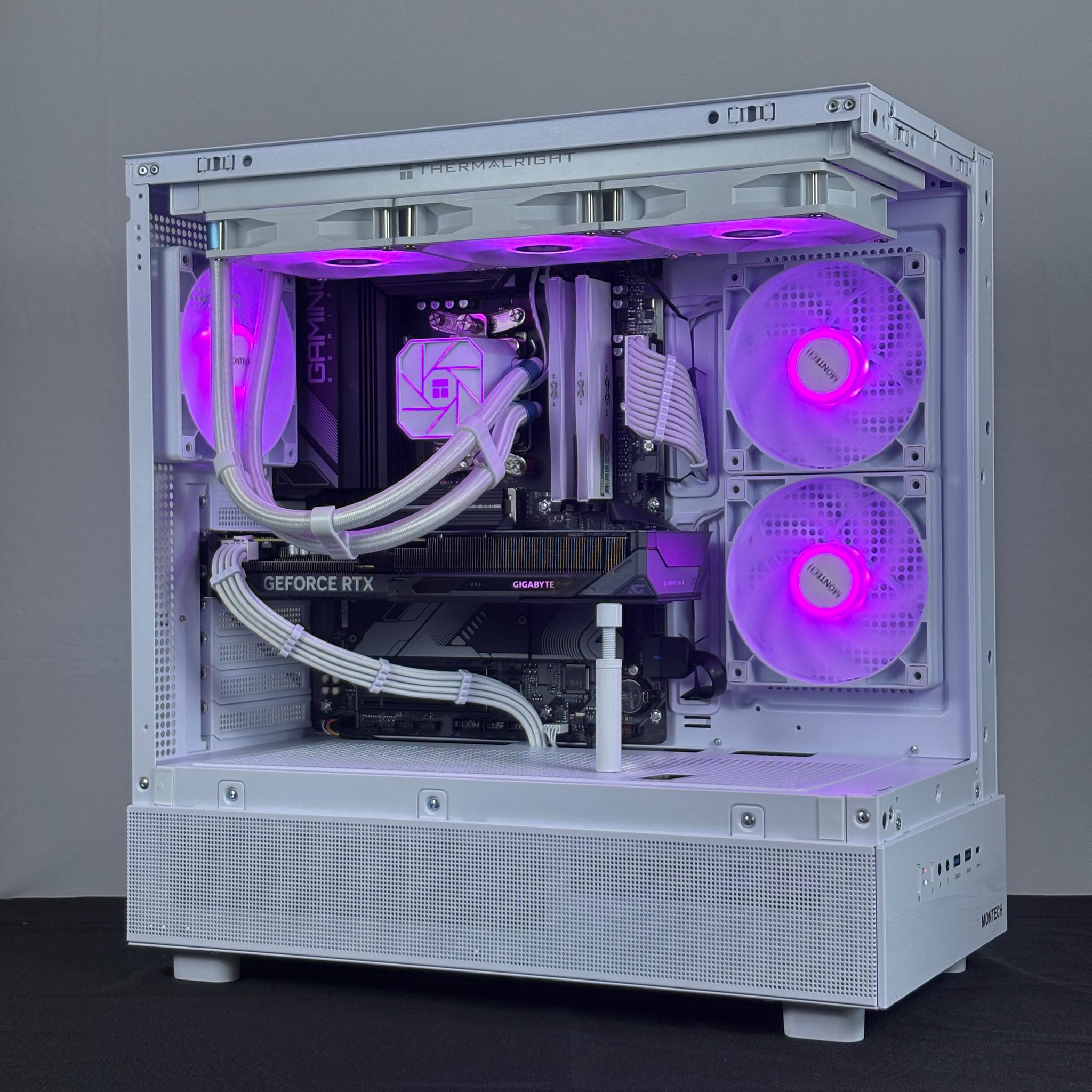 🤍 White RTX 5060 + Ryzen 5 PC | 32GB DDR5 | Full ARGB Control | WiFi + BT