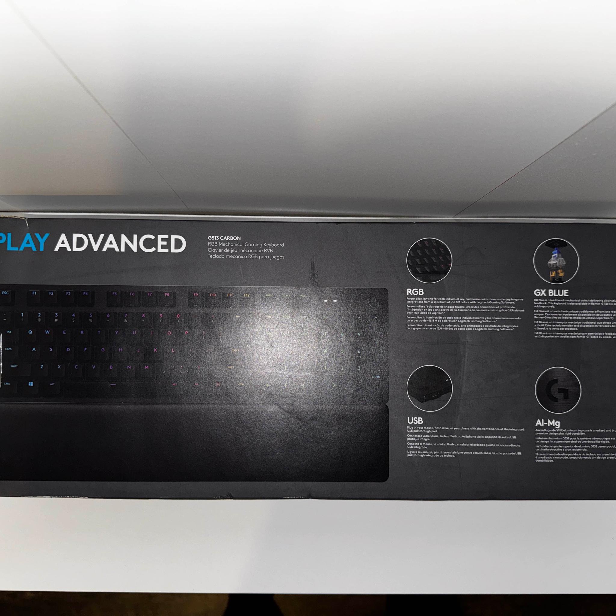 Used Logitech G513 Carbon Mechanical Keyboard (GX BLUE SWITCHES)