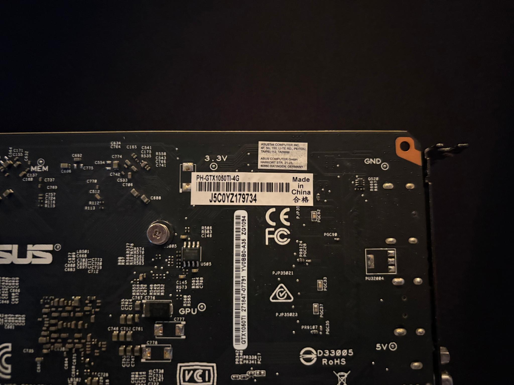 Asus Phoenix GeForce GTX 1050 Ti