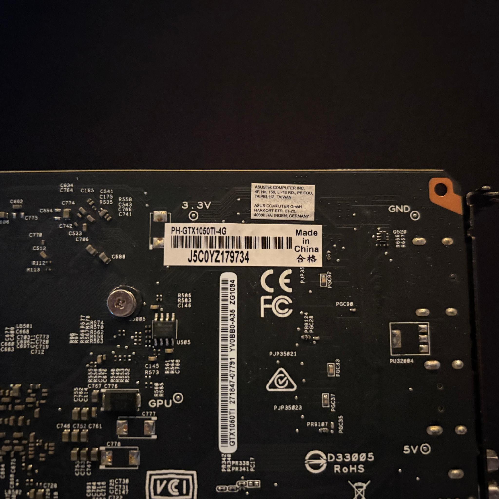 Asus Phoenix GeForce GTX 1050 Ti