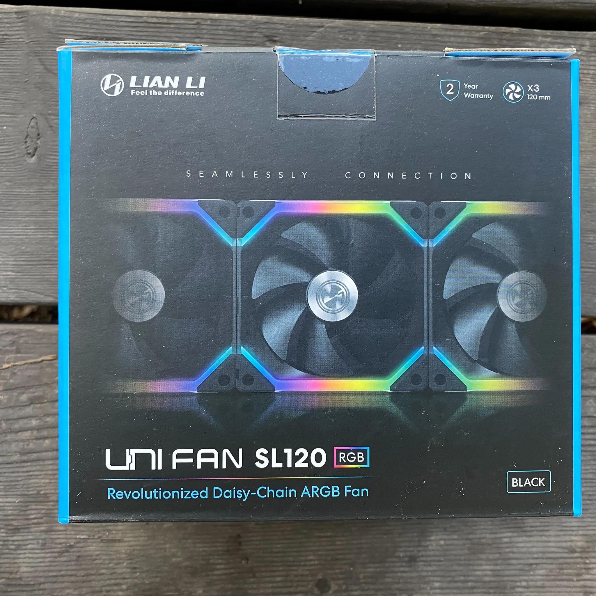 Lian Li Uni Fan SL120 Daisy Chain RGB Fans - 3 Pack