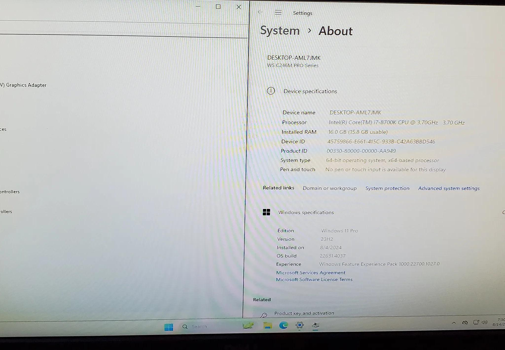 Custom PC Intel i7-8700K @3.7Ghz | AMD FirePro W5100 4GB | 16GB DDR4 RAM | 500GB NVME | Win11 ProSSD