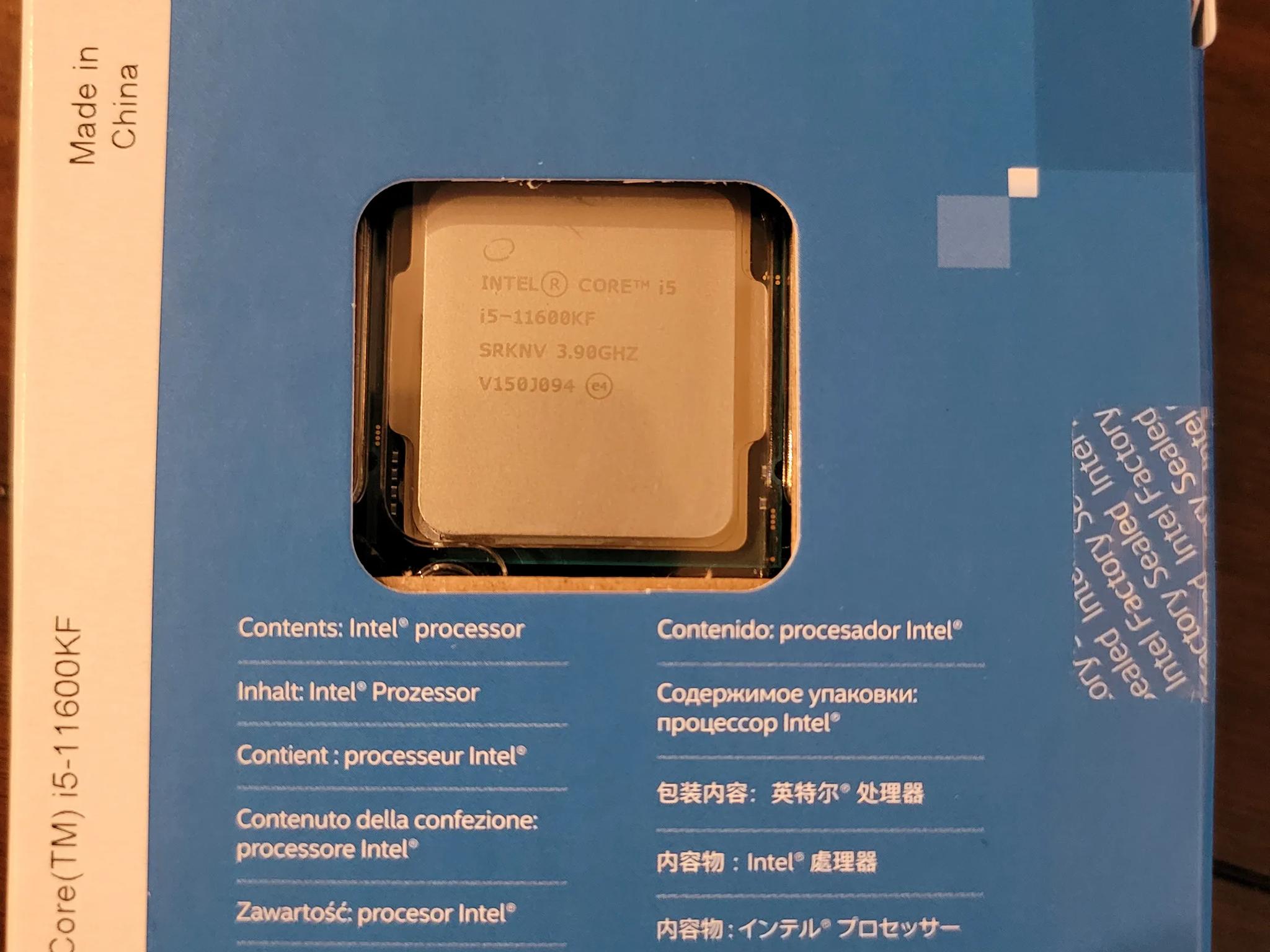 Intel Core i5-11600KF - Core i5 11th Gen Rocket Lake 6-Core 3.9 GHz LGA 1200