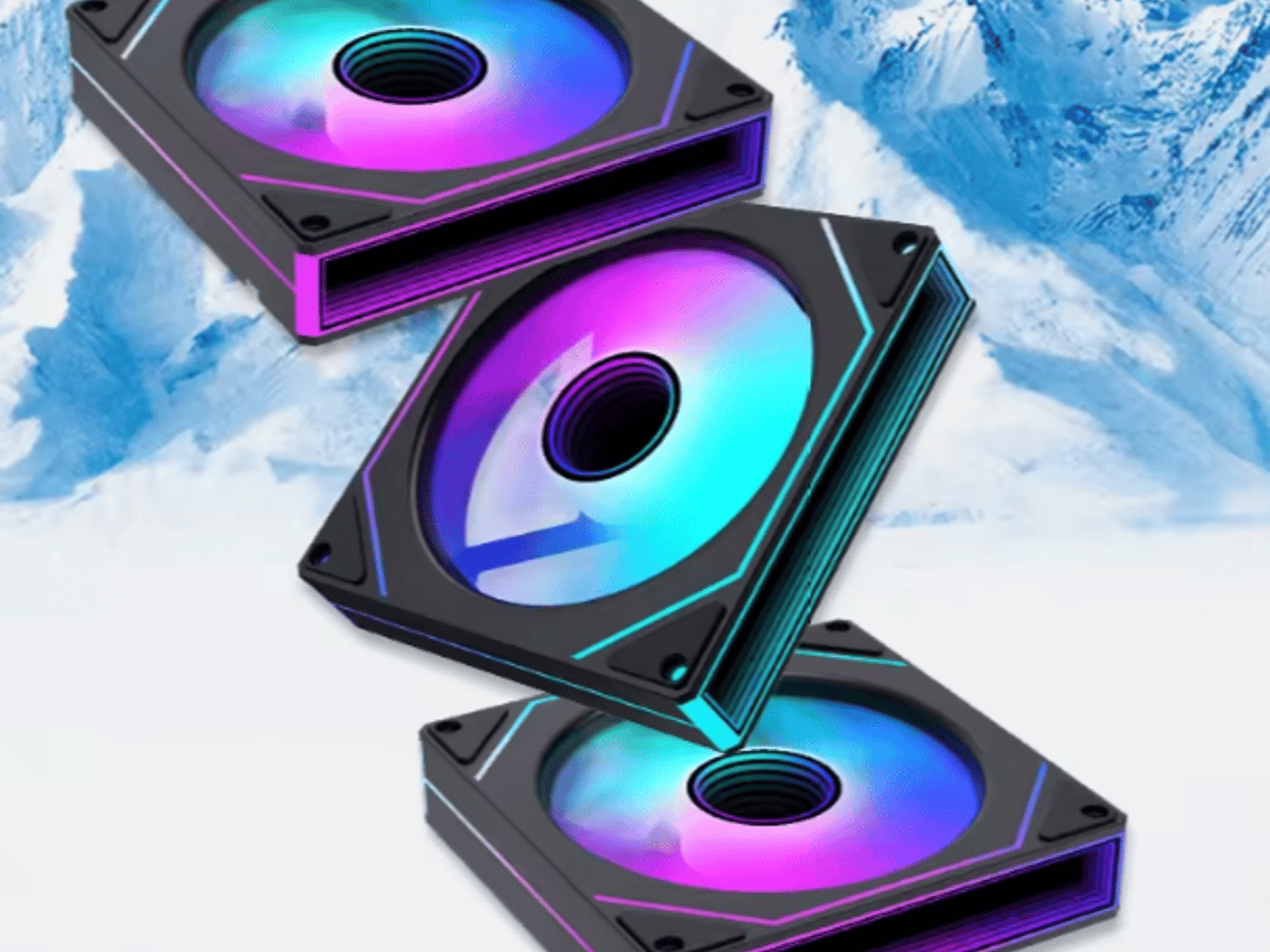 Platinum PC’s 3-Pack 120mm Infinity RGB Fans – High Airflow, Ultra Quiet, Stunning Lighting (BLACK)