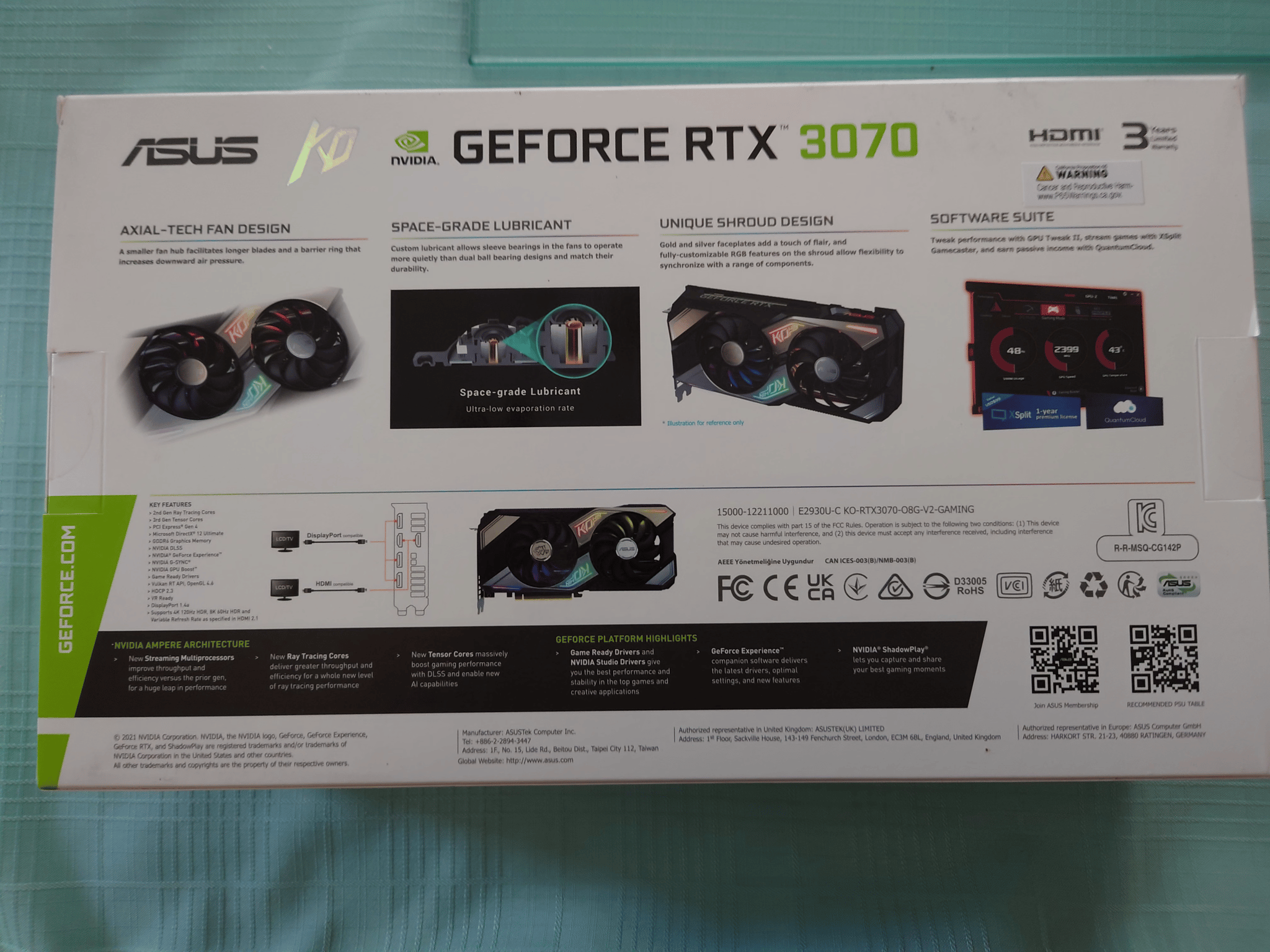 New 3070!! Asus GeForce RTX 3070 8 GB KO V2 Gaming 