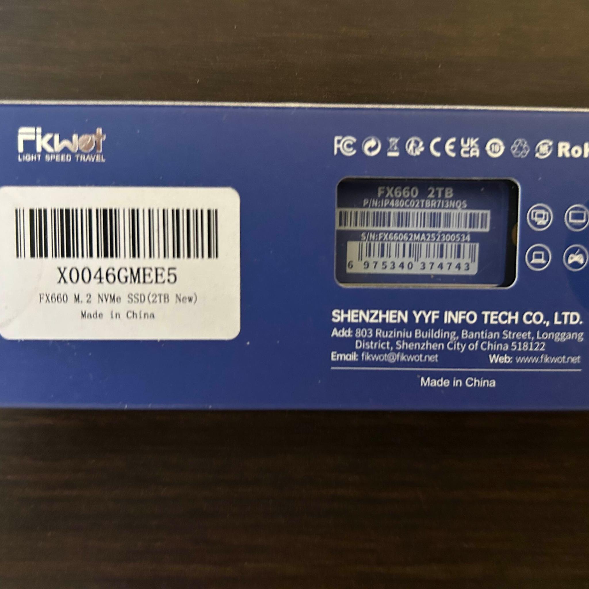 Fikwot FX660 2TB Gen 4x4 NVMe M.2 ssd