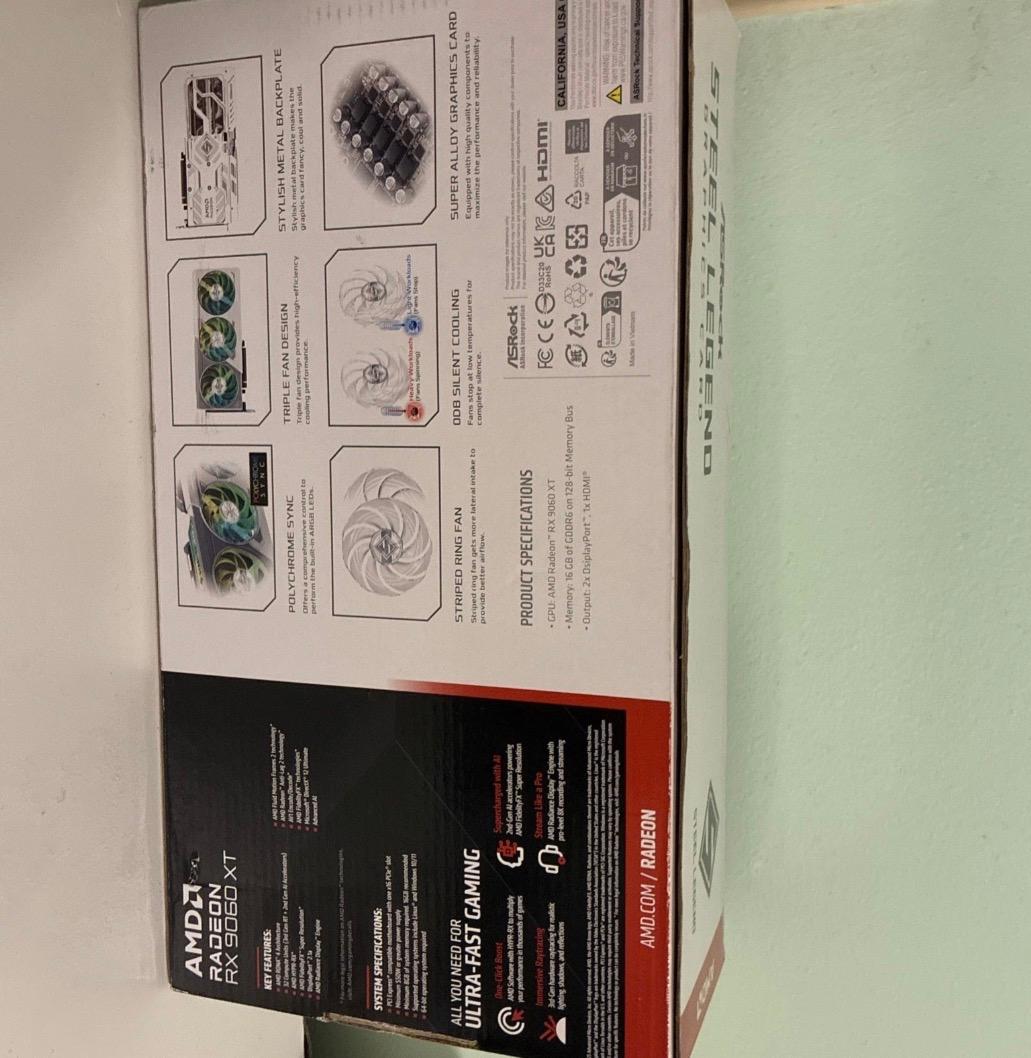 ASRock AMD Radeon RX 9060 XT Steel Legend OC GDDR6