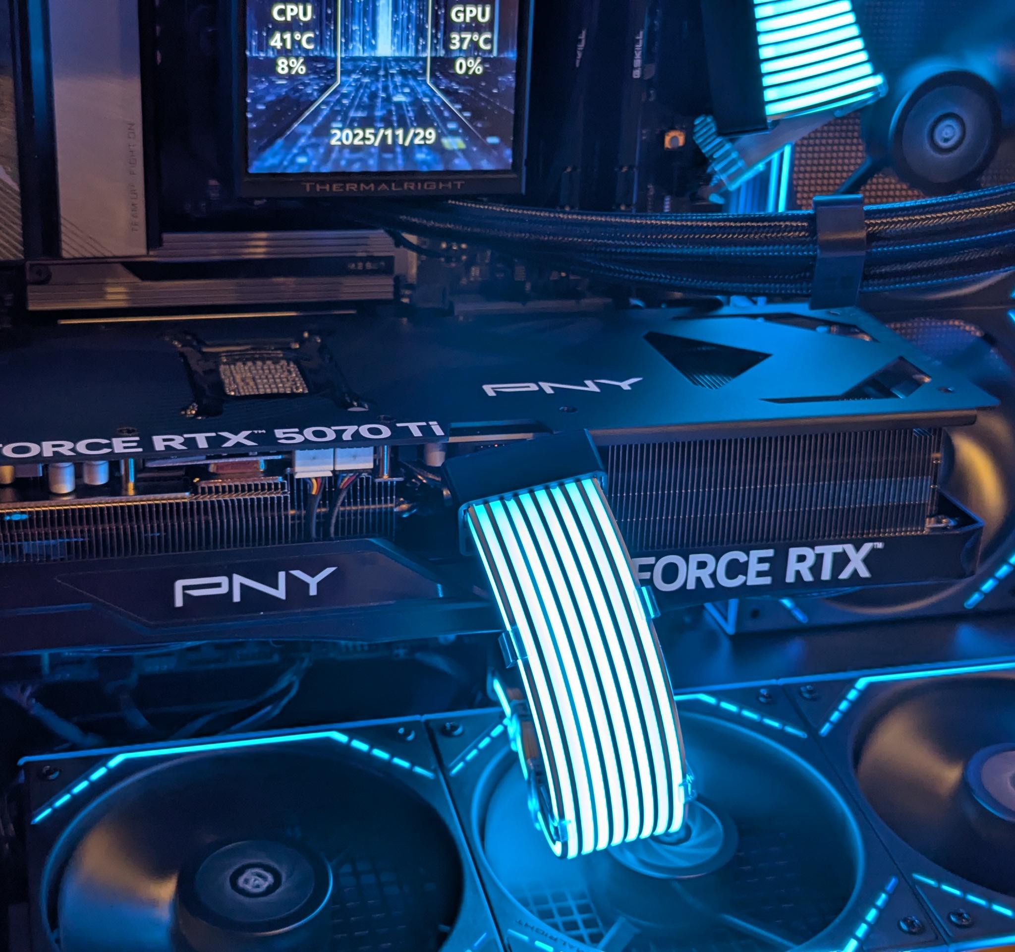 🖤⚡ Ryzen 7 9800X3D + RTX 5070 Ti | 1440p Monster | Black LCD + Infinity Mirror Build