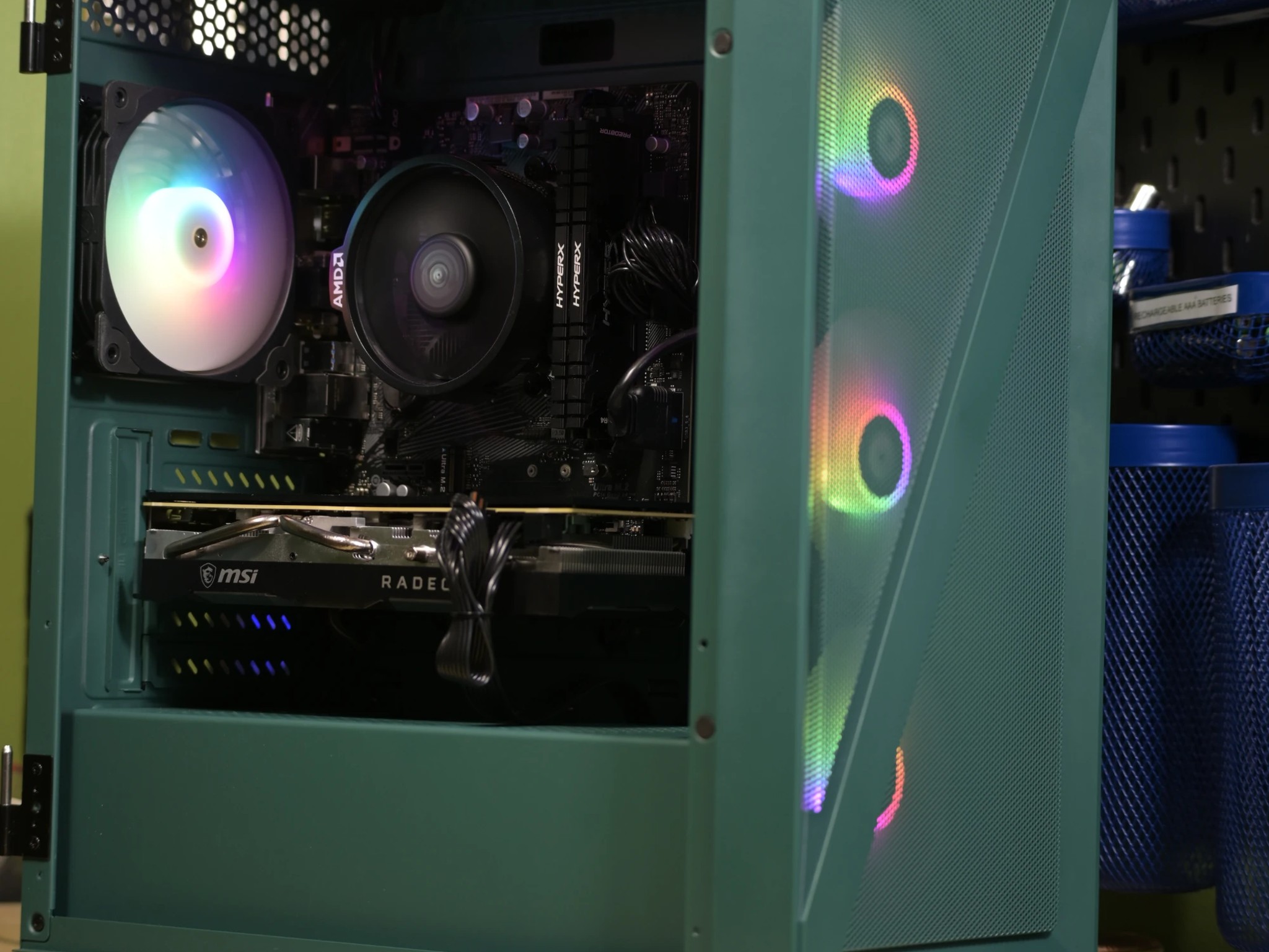 Custom Green RX 5700 XT 8GB Overclocked PC [Ryzen 5 5500, 32gb DDR4 RAM, 1TB SSD]