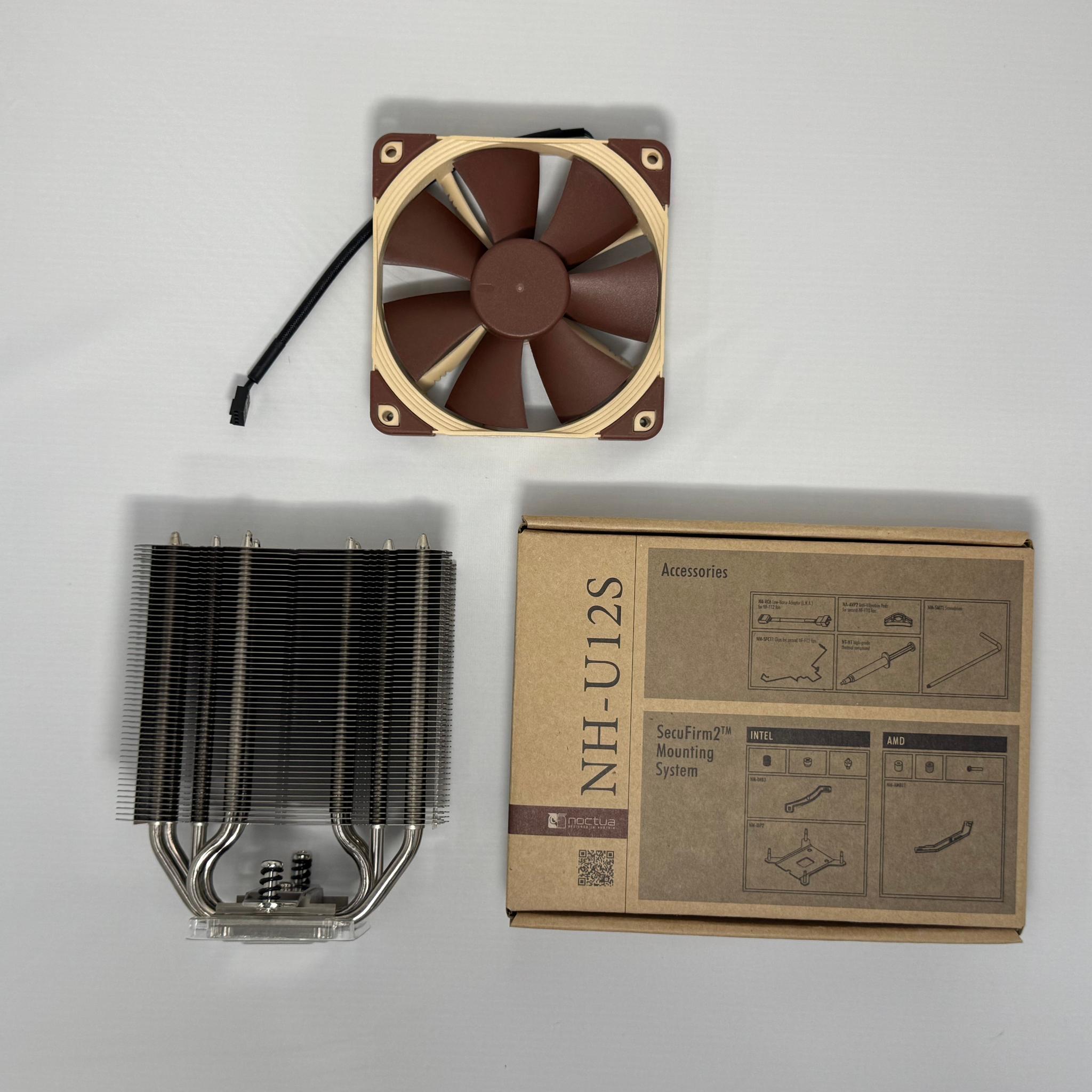 Noctua NH-U12S 120mm U-Type Tower Cooler Fan NF-F12 PWM NT-H1 Thermal Compound