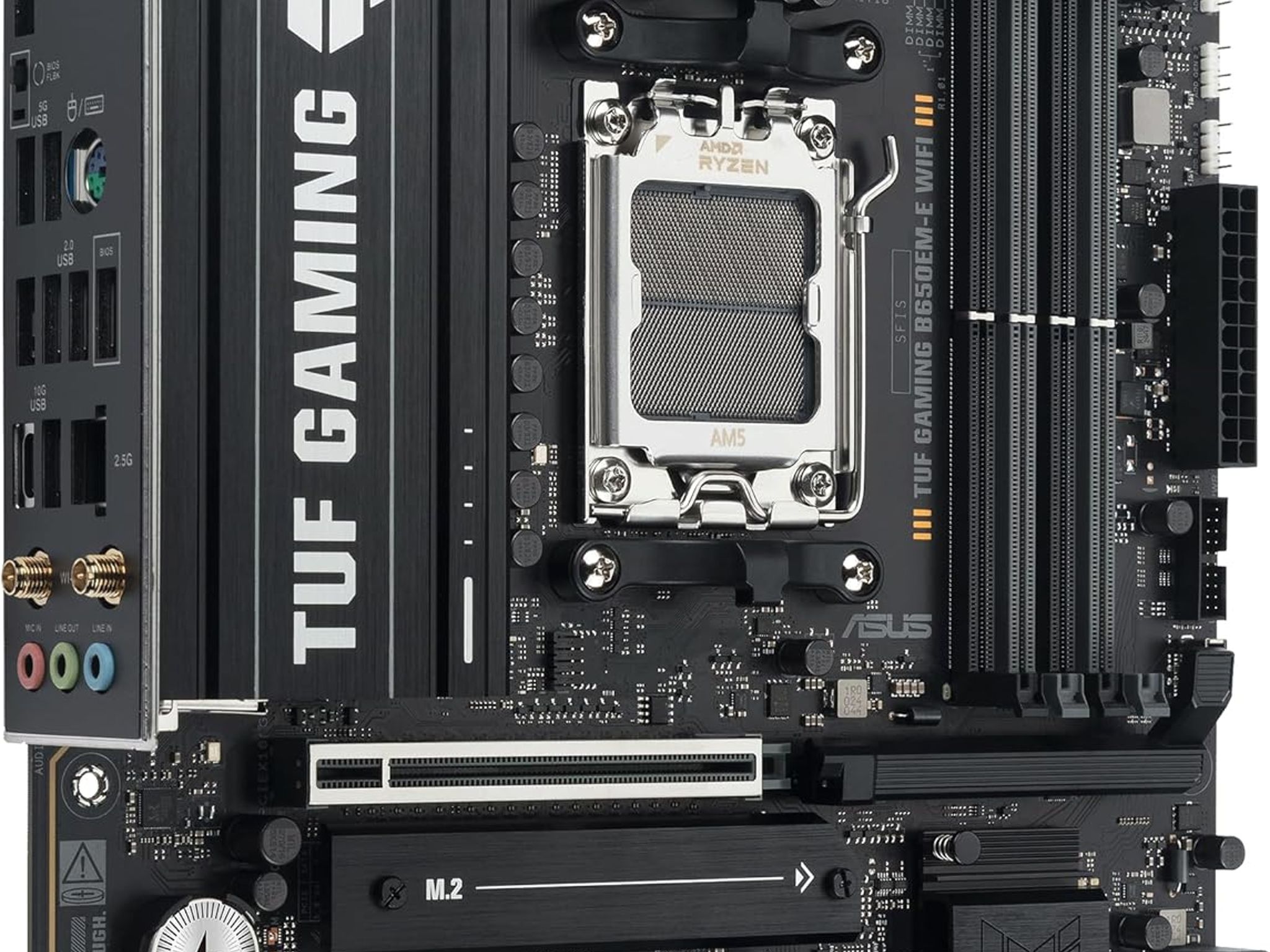 ASUS TUF GAMING B650EM-E WIFI AMD B650 AM5 DDR5 MicroATX Desktop Motherboard