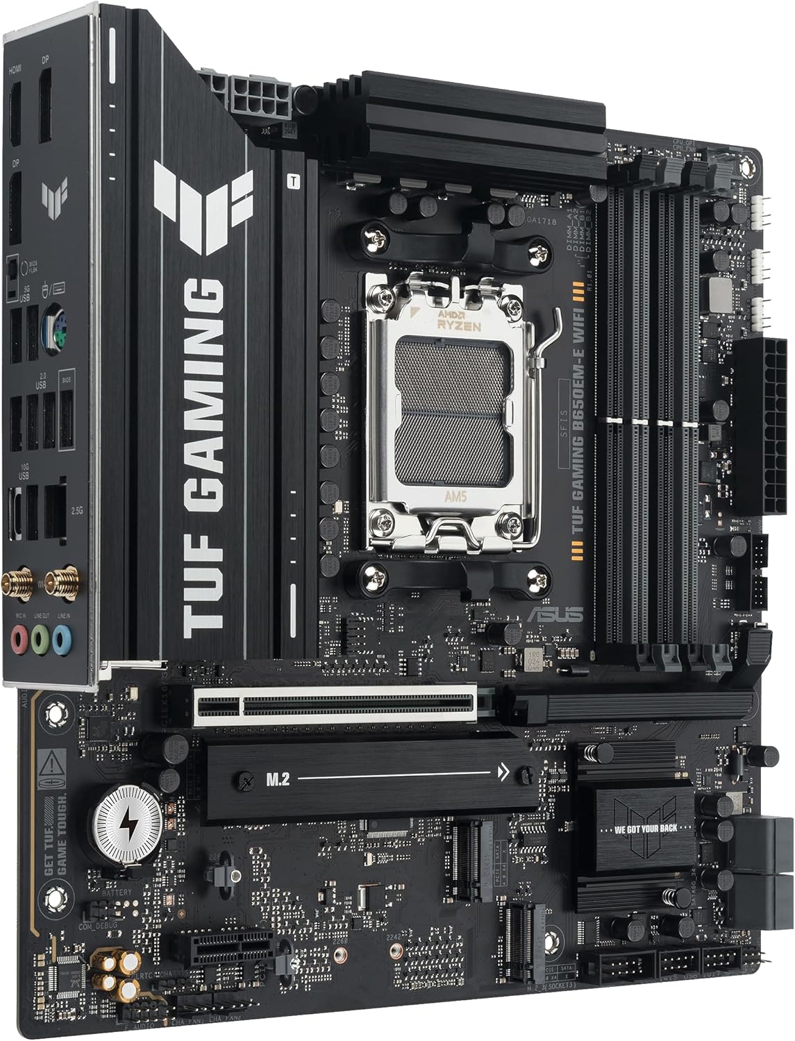 ASUS TUF GAMING B650EM-E WIFI AMD B650 AM5 DDR5 MicroATX Desktop Motherboard