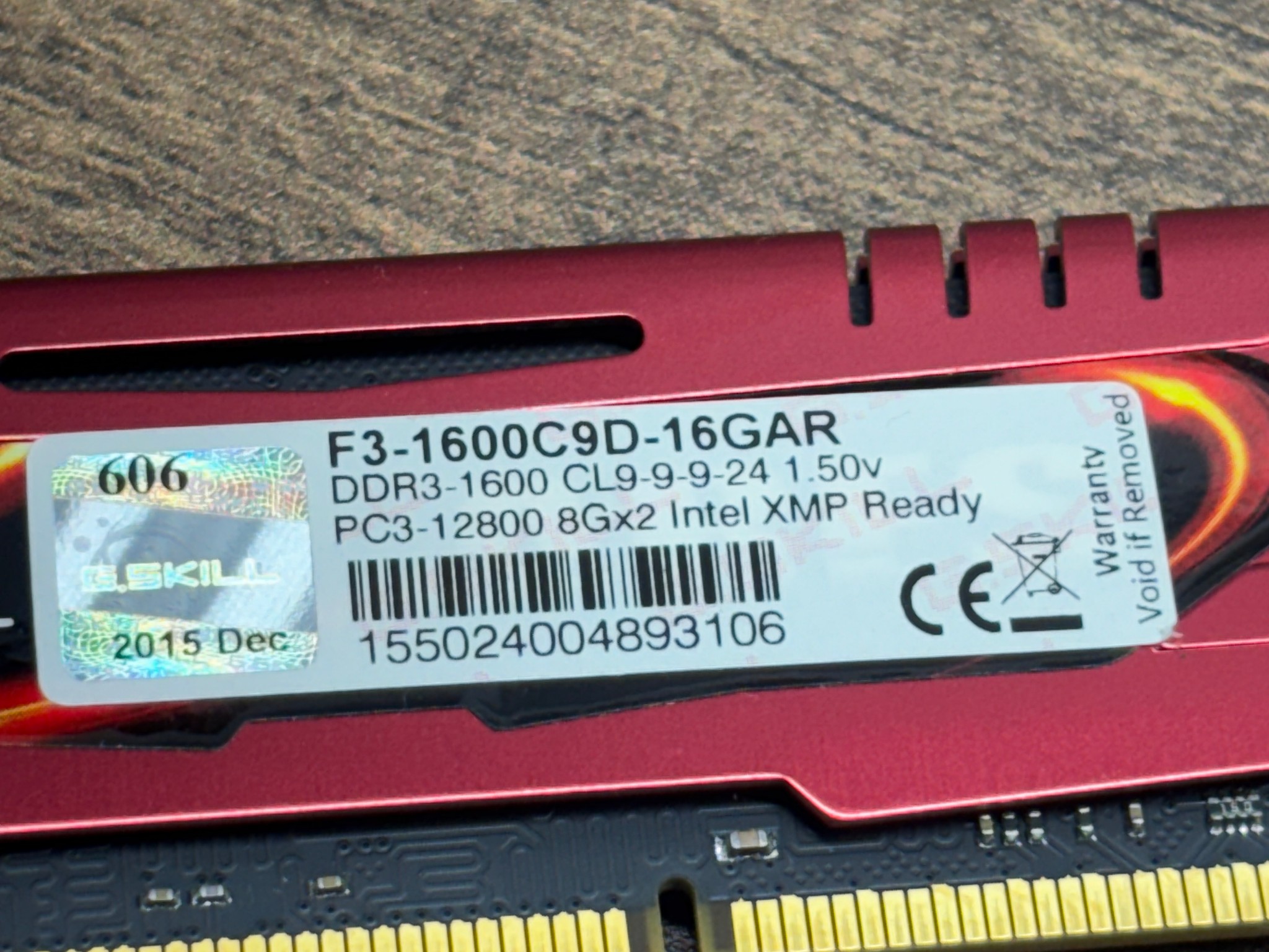 G.SKILL Ares 16GB (2x8GB) DDR3-1600 CL9 Desktop RAM F3-1600C9D-16GAR