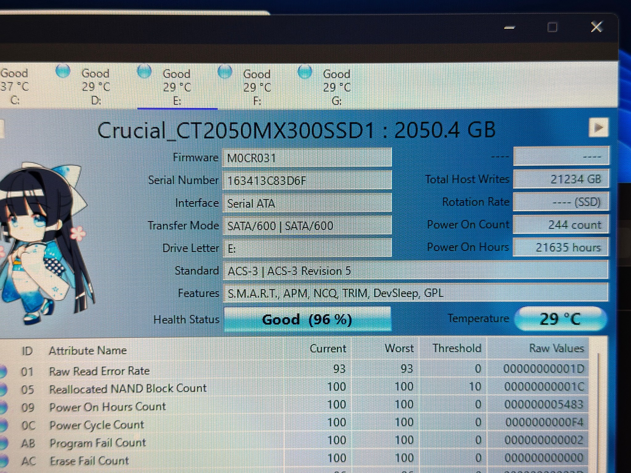 2TB Crucial SATA SSD