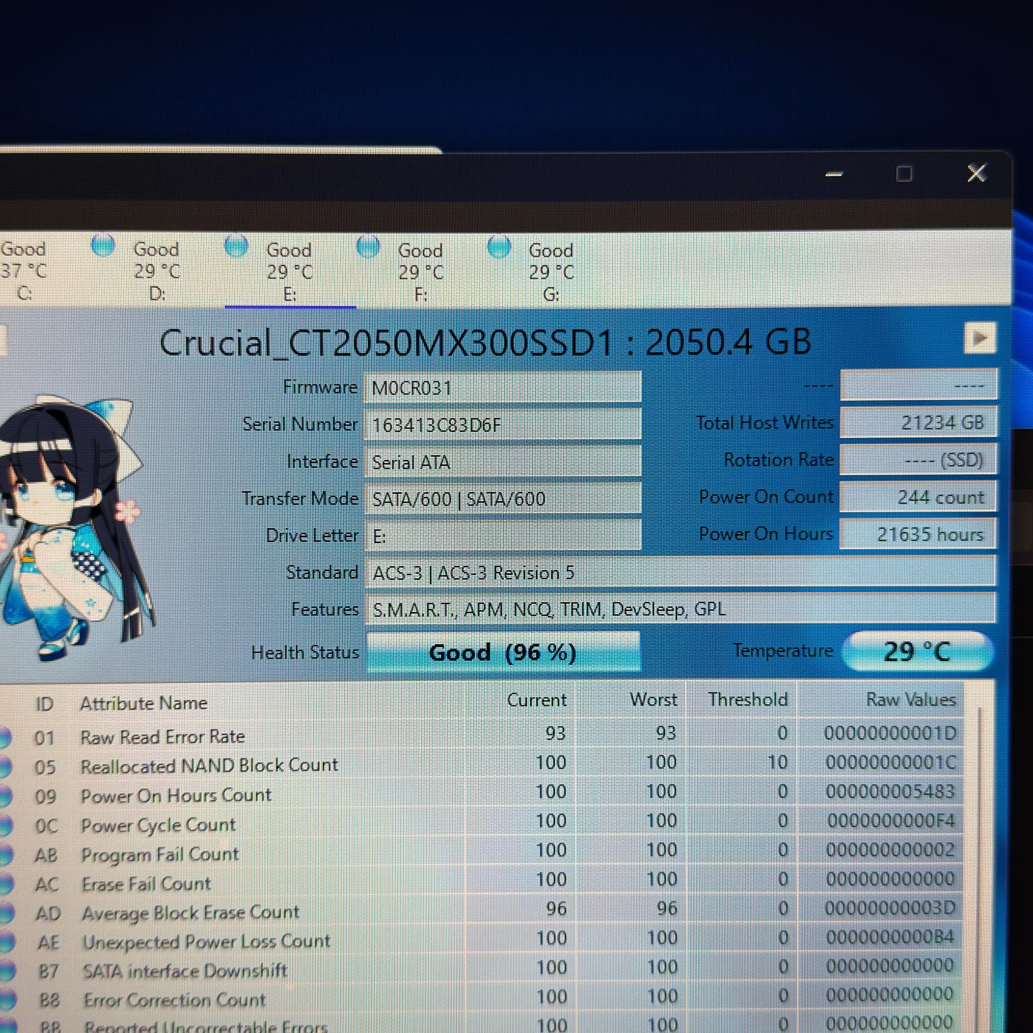 2TB Crucial SATA SSD