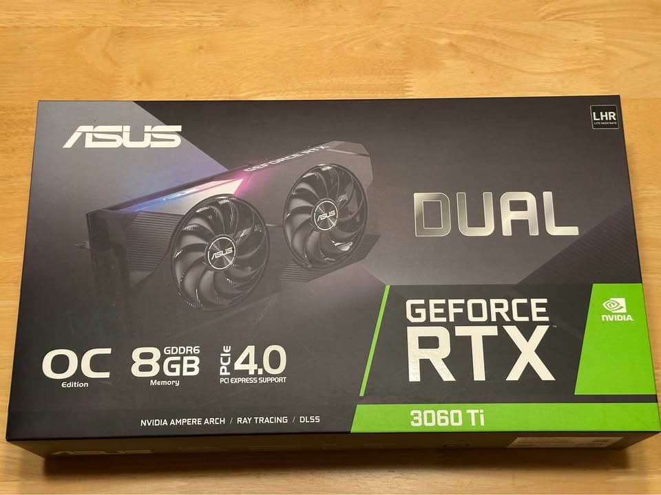 Open box Asus RTX 3060 Ti Dual OC 8GB