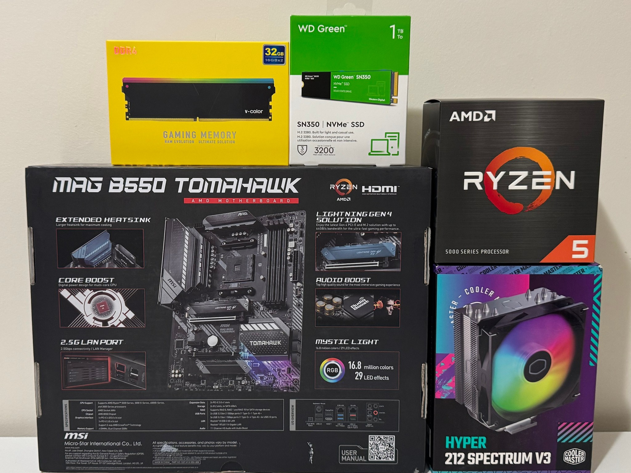 BUMBLEBEE Ryzen 5 32GB RAM 1TB SSD GeForce RTX 2070 MSI MAG B550 Tomahawk Thermaltake View 380 XL