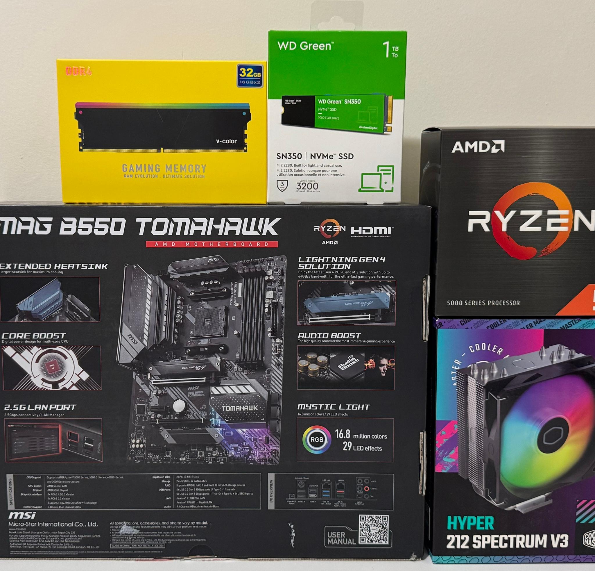 BUMBLEBEE Ryzen 5 32GB RAM 1TB SSD GeForce RTX 2070 MSI MAG B550 Tomahawk Thermaltake View 380 XL
