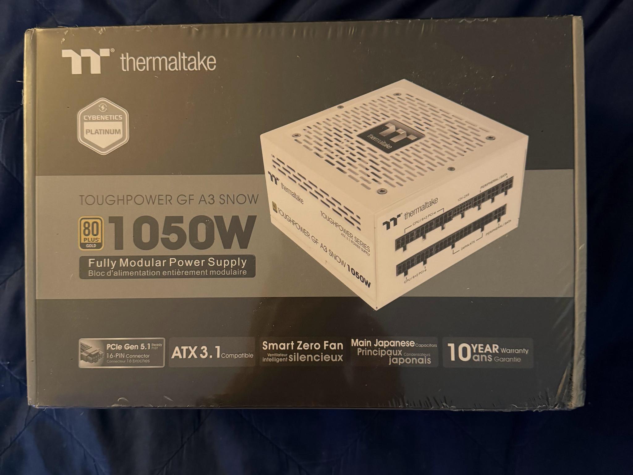 (New, Sealed) Thermaltake Toughpower GF A3 Snow 1050W – White