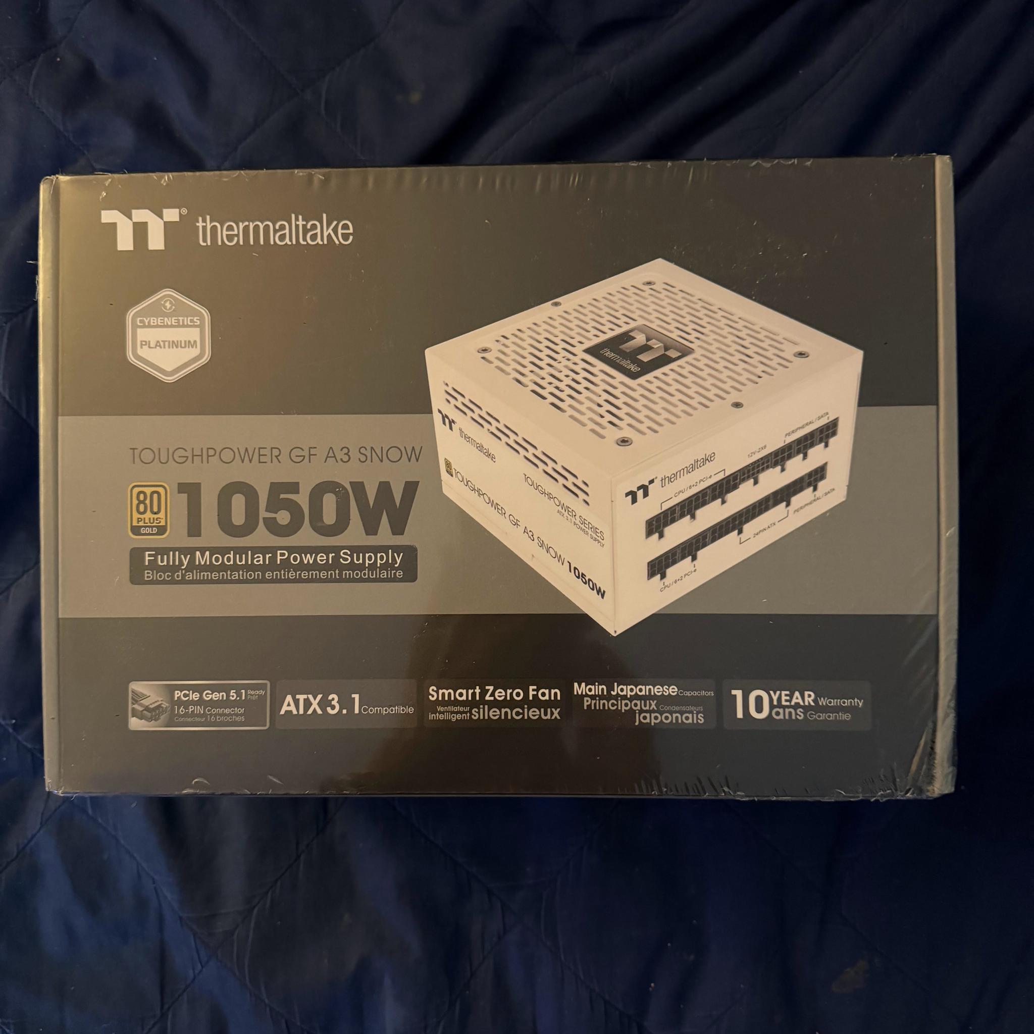 (New, Sealed) Thermaltake Toughpower GF A3 Snow 1050W – White