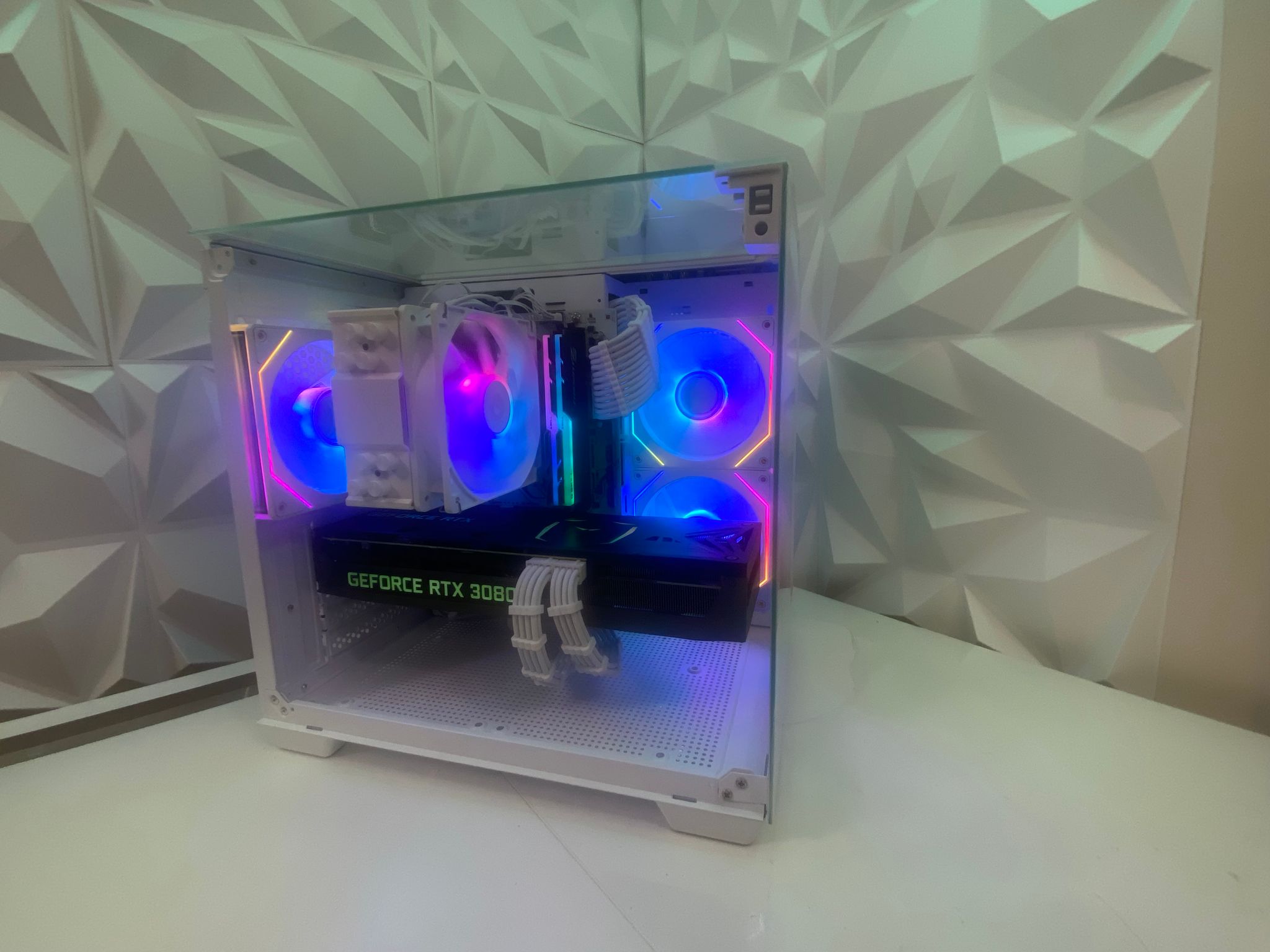 🎅🎅 White Elite Build – Ryzen 7 5700X + RTX 3080 10GB | 1440P/4K High FPS Ready