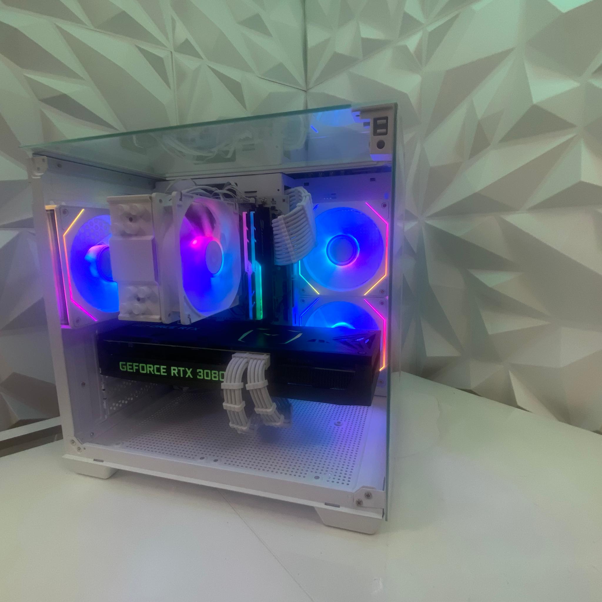 🎅🎅 White Elite Build – Ryzen 7 5700X + RTX 3080 10GB | 1440P/4K High FPS Ready
