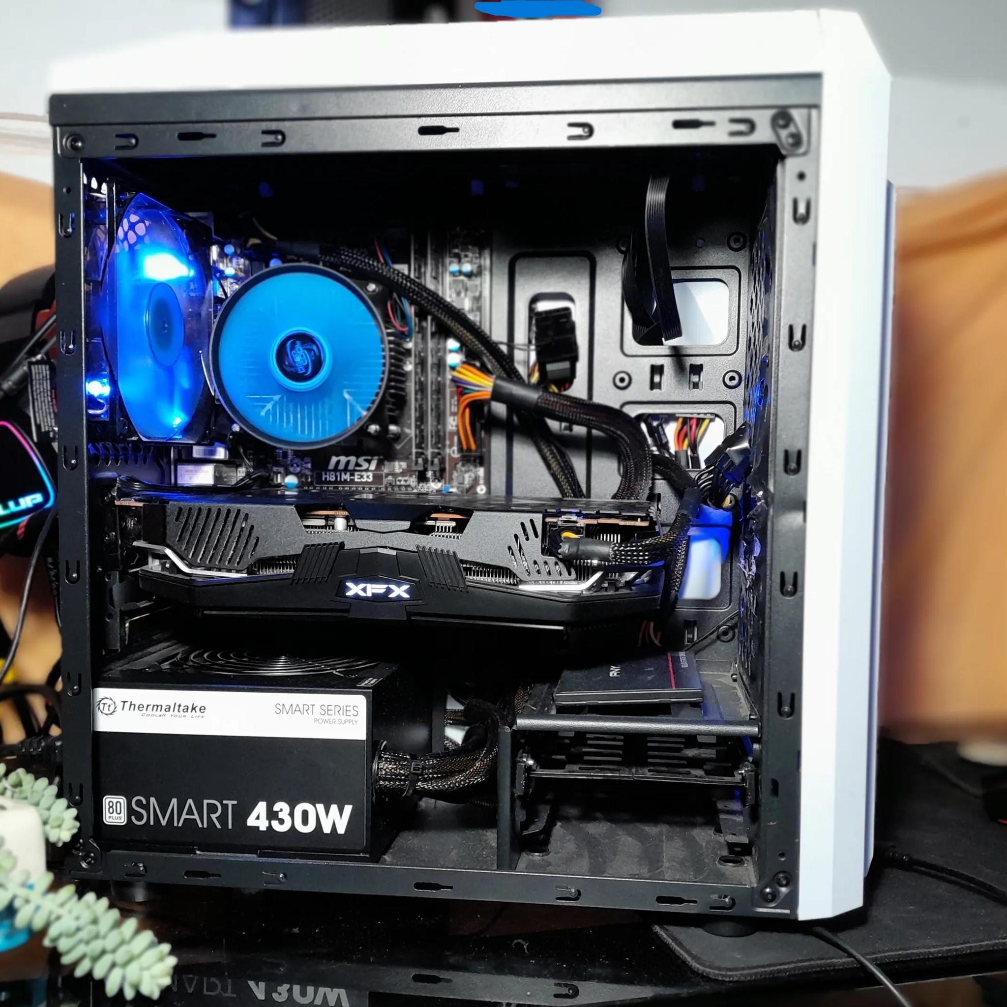 AAA gaming pc! i7-4790k with RX 5600XT and 222 gb SSD. BONUS 60HZ TV! Fortnite, MW3 2023 ready!