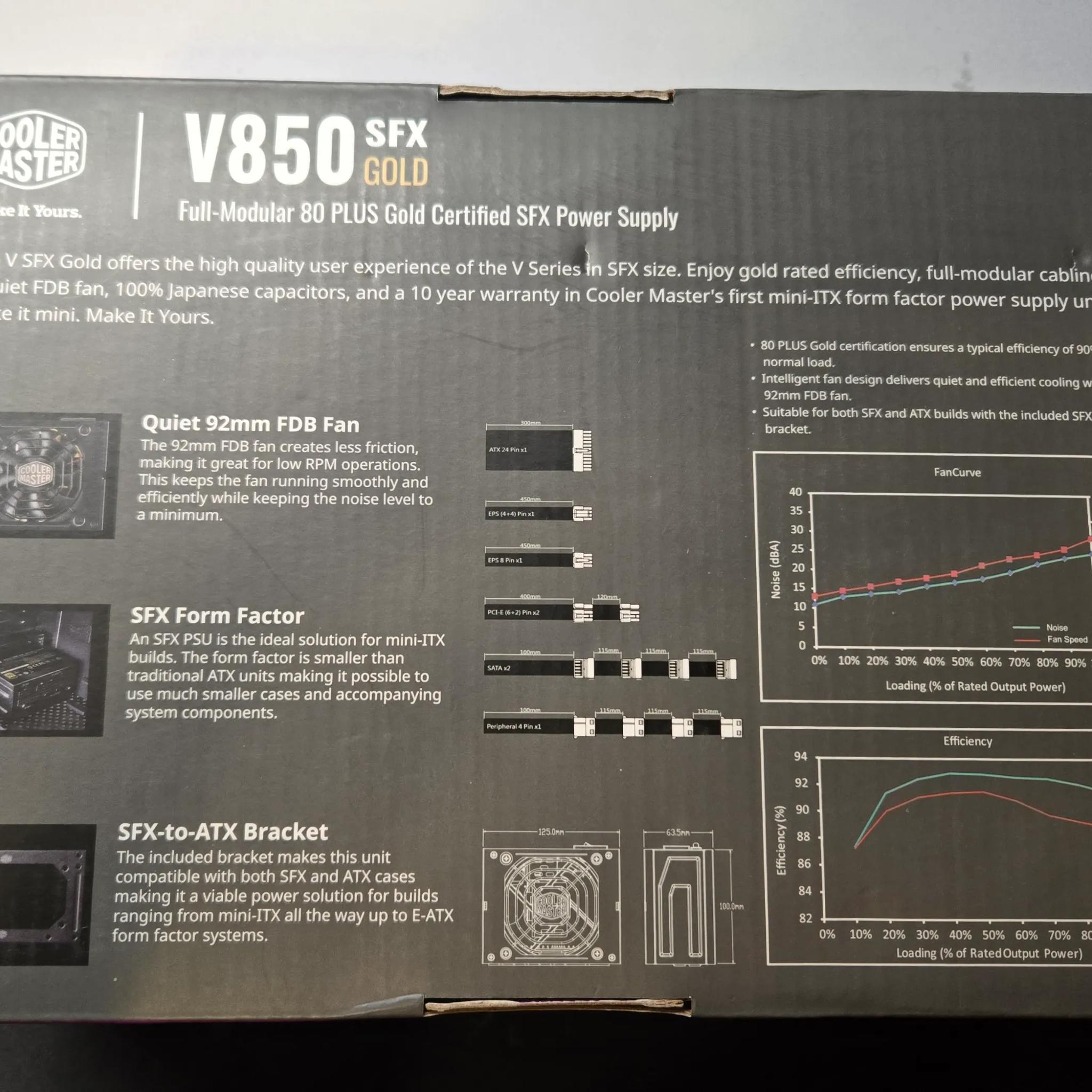 Cooler Master V850 SFX Gold Full Modular (Black Edition) (+Custom Cables)