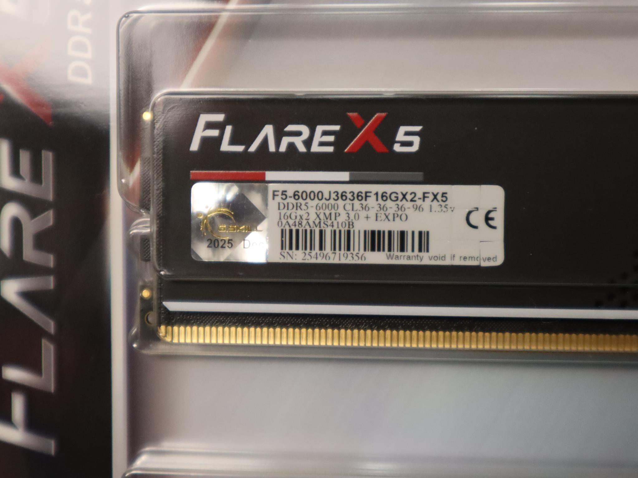 DDR5 Ram & Motherboard Combo - 32GB FlareX5 6000MT - ASUS TUF GAMING B650E-E WIFI