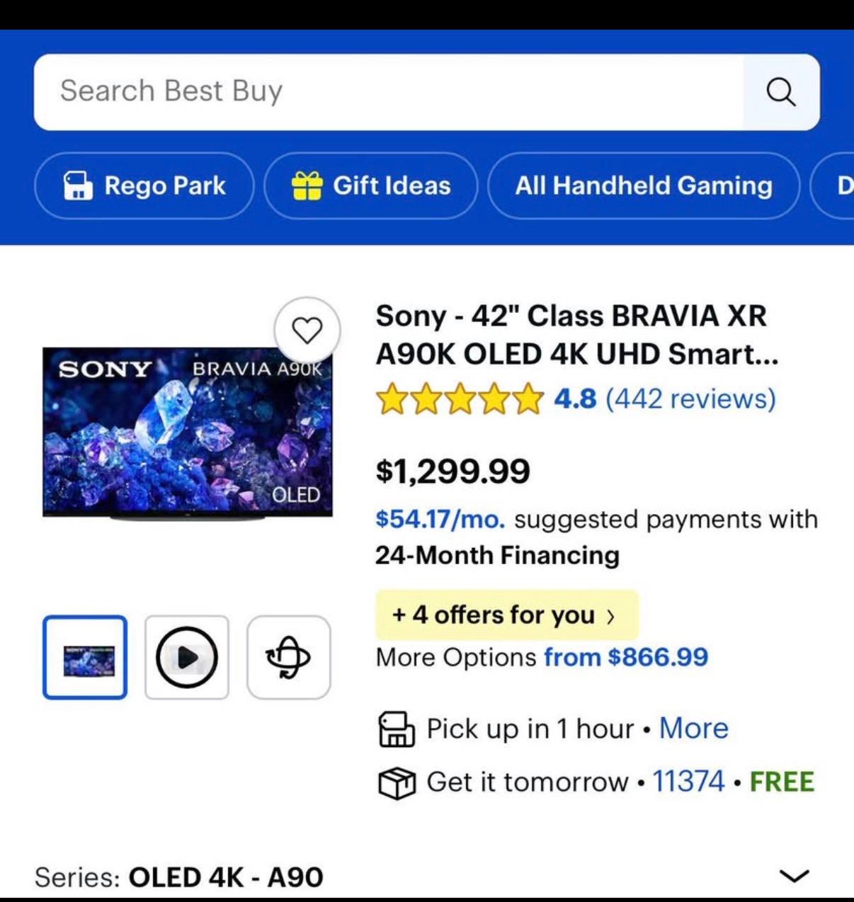 Sony Bravia A90K 42Inch OLED