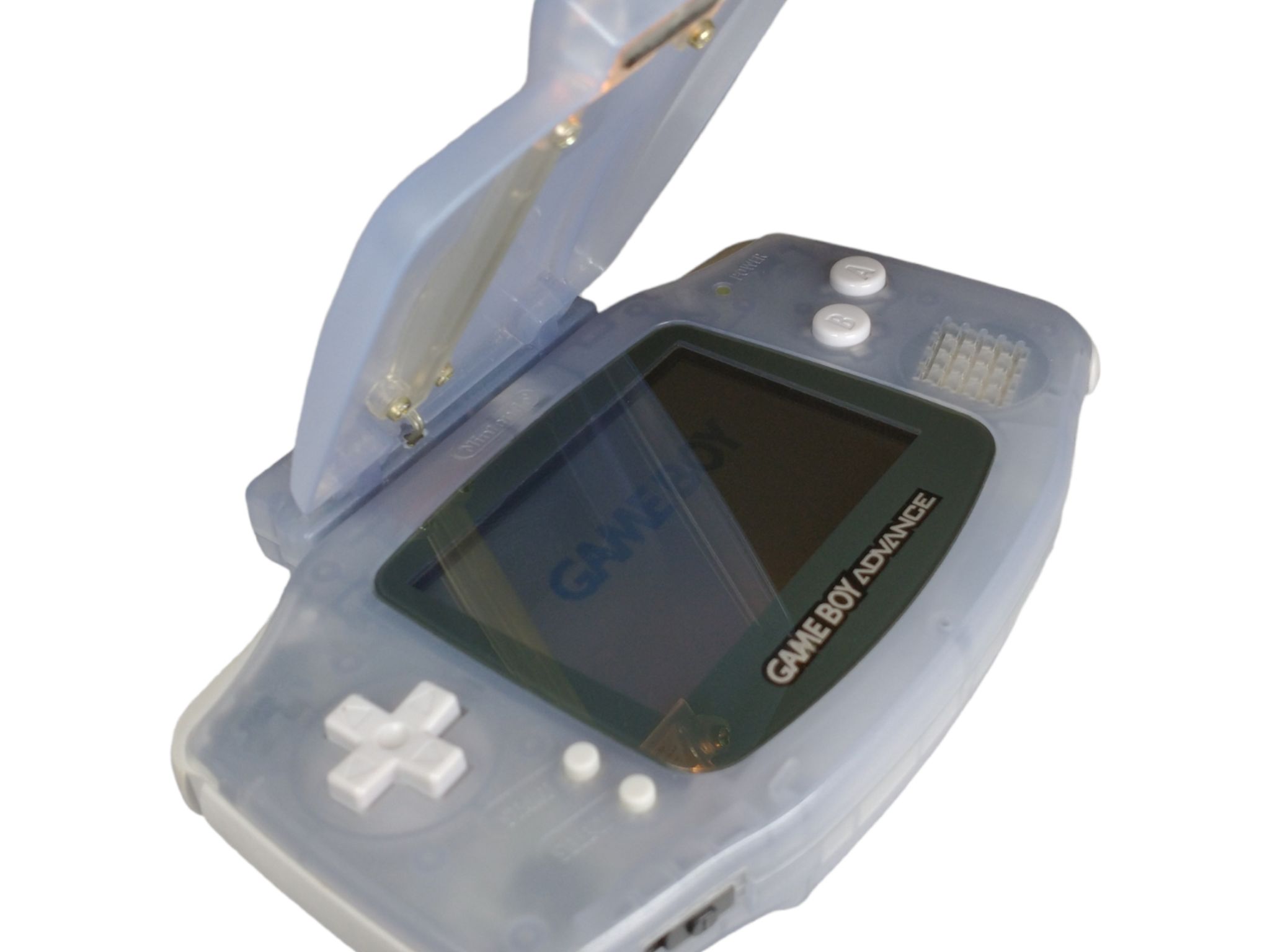 Gameboy Advance Clear Light Blue with Pelican Light Shield Super Mario & Red October