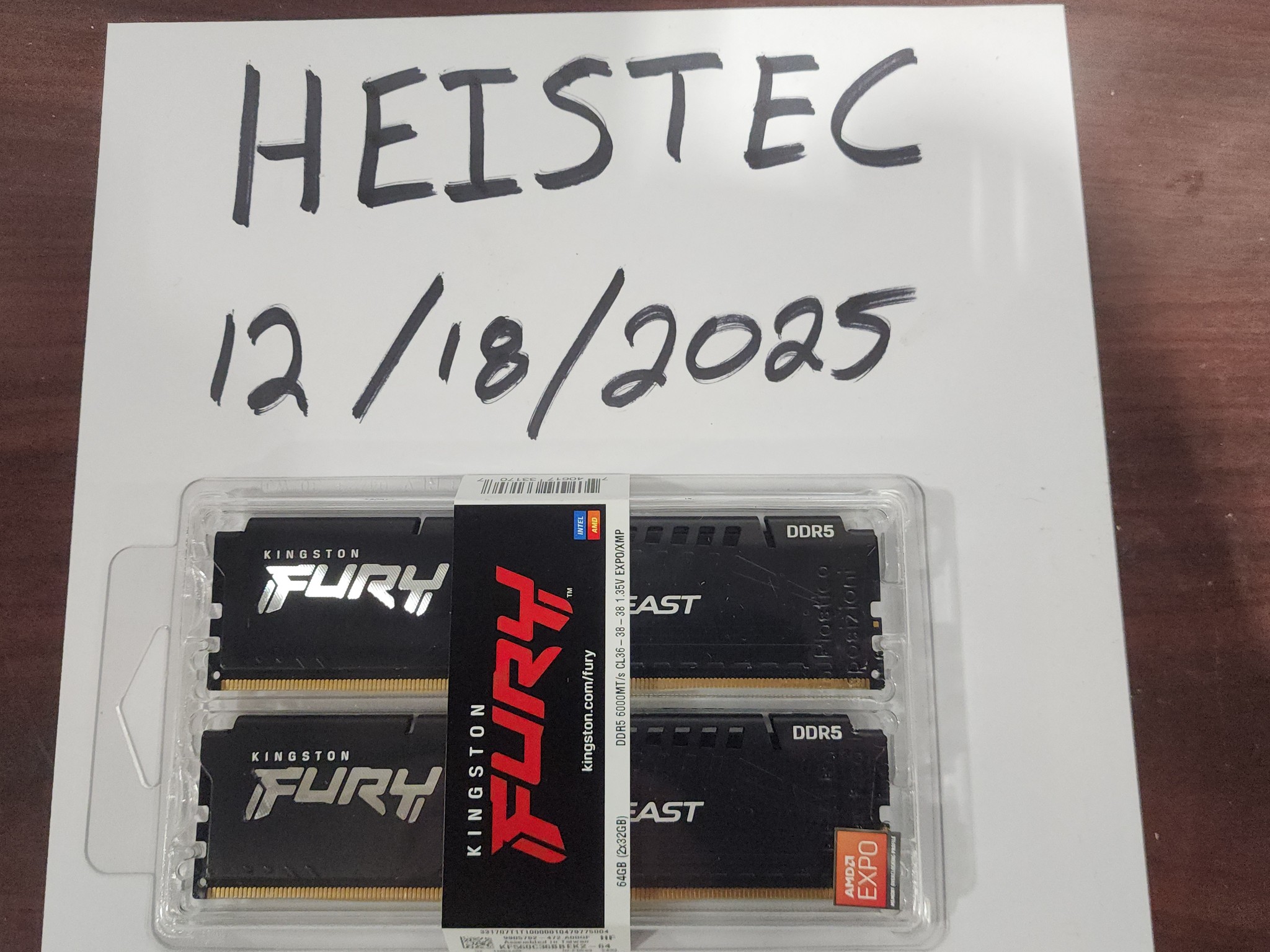 BNIB! - Kingston FURY Beast 64GB (2 x 32GB) DDR5-6000 Memory