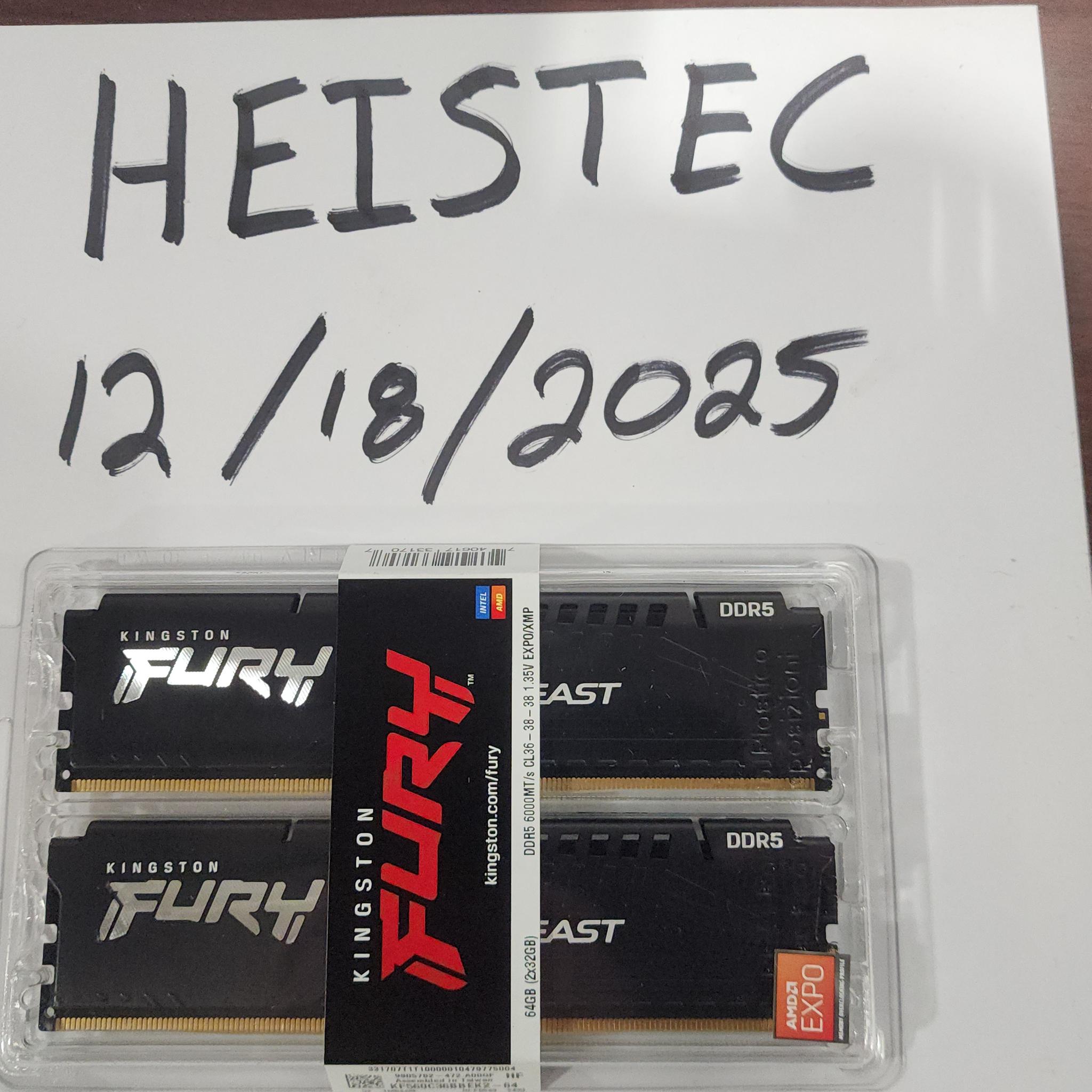 BNIB! - Kingston FURY Beast 64GB (2 x 32GB) DDR5-6000 Memory
