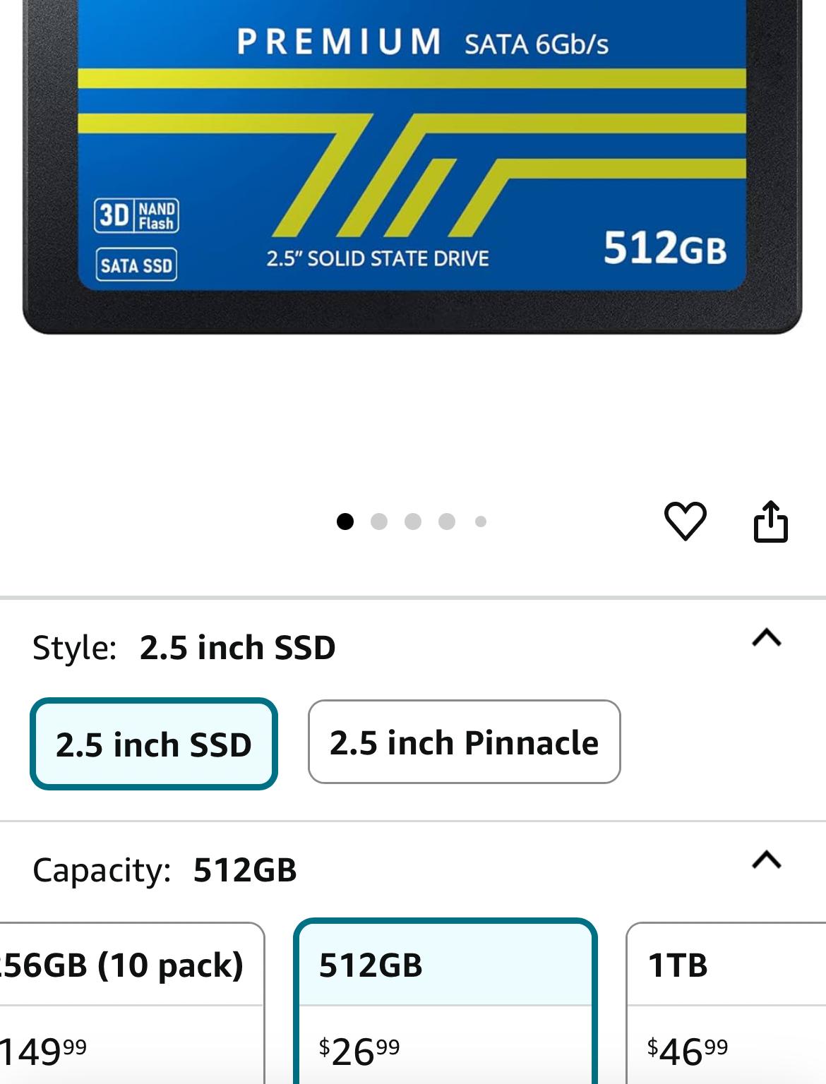 512gb Timetec SATA SSD + Black SATA Cable