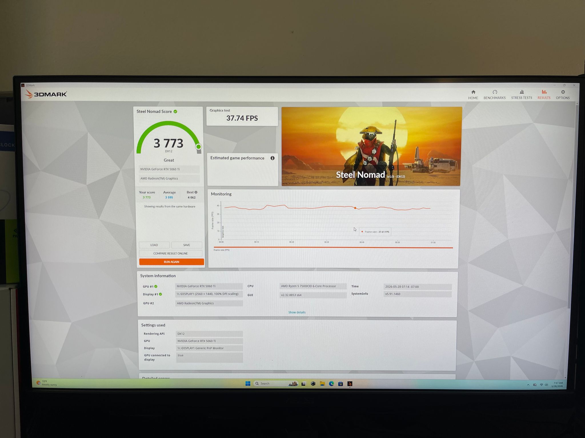 1440p Gaming PC/ RTX 5060 TI/ Ryzen 5 7500X3d/ 16Gb DDR5/ 1Tb NVMe/ liquid cooled