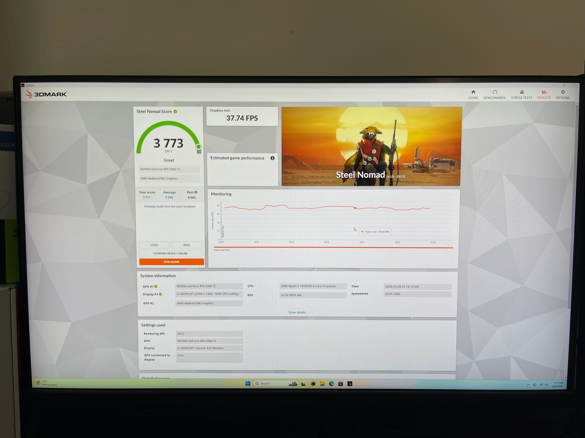 1440p Gaming PC/ RTX 5060 TI/ Ryzen 5 7500X3d/ 16Gb DDR5/ 1Tb NVMe/ liquid cooled