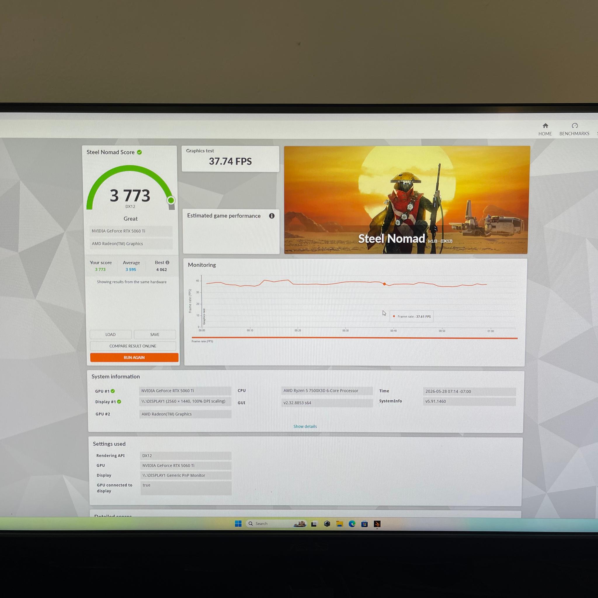 1440p Gaming PC/ RTX 5060 TI/ Ryzen 5 7500X3d/ 16Gb DDR5/ 1Tb NVMe/ liquid cooled