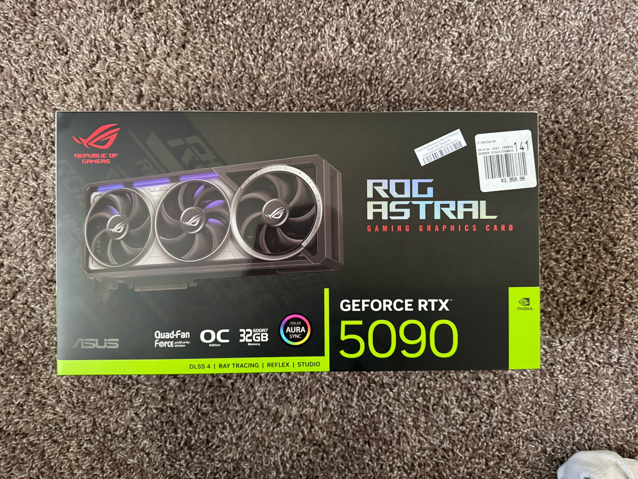 Nvidia Geforce Asus RTX 5090 Rog Astral OC 32GB GDDR7